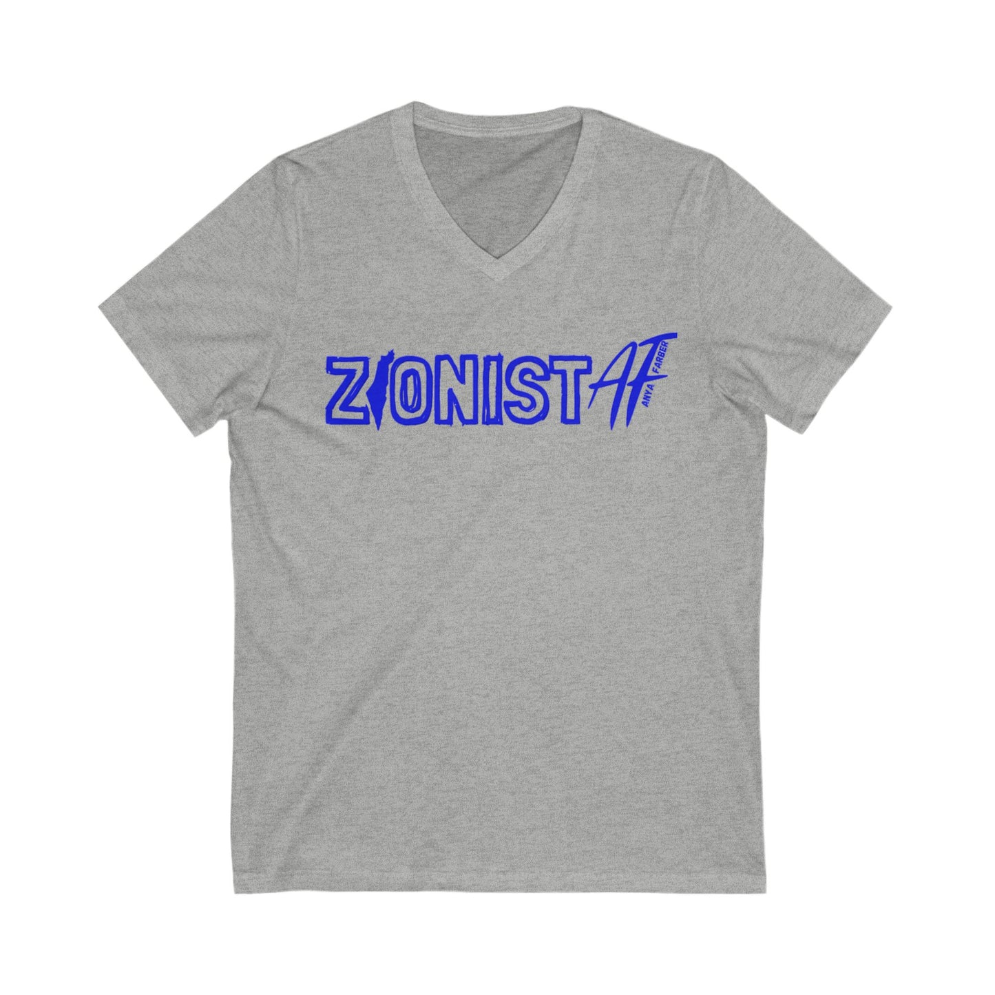 Zionist AF Jersey Short Sleeve V-Neck Tee