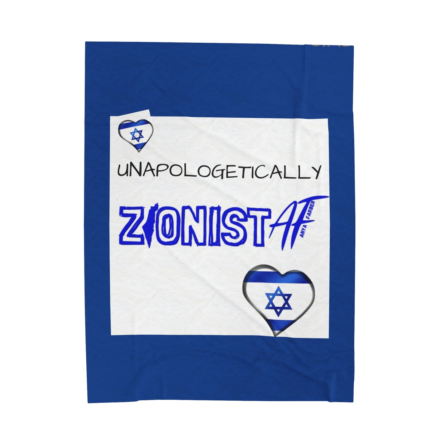 HOME/DECOR Zionist AF Velveteen Plush Blanket