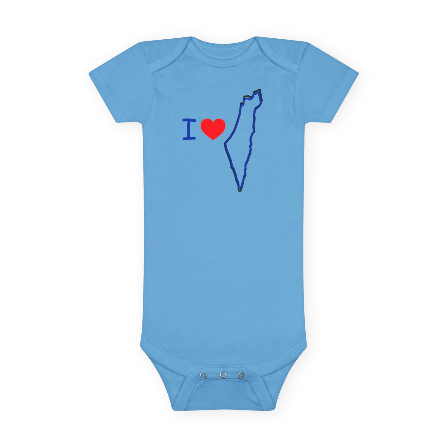 KIDS/INFANT "I Love Israel "Short Sleeve Onesie