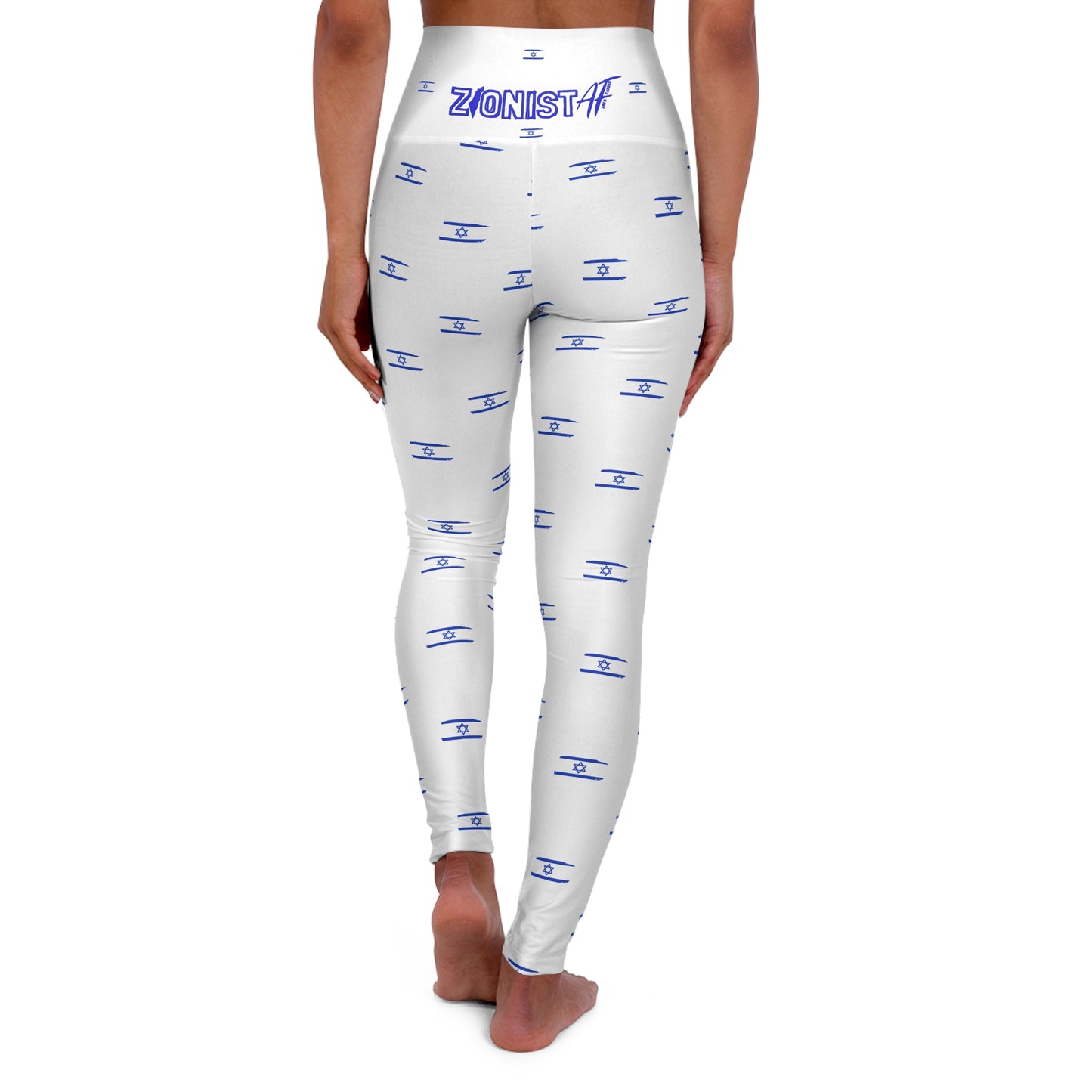 Zionist AF flag High Waisted Yoga Leggings