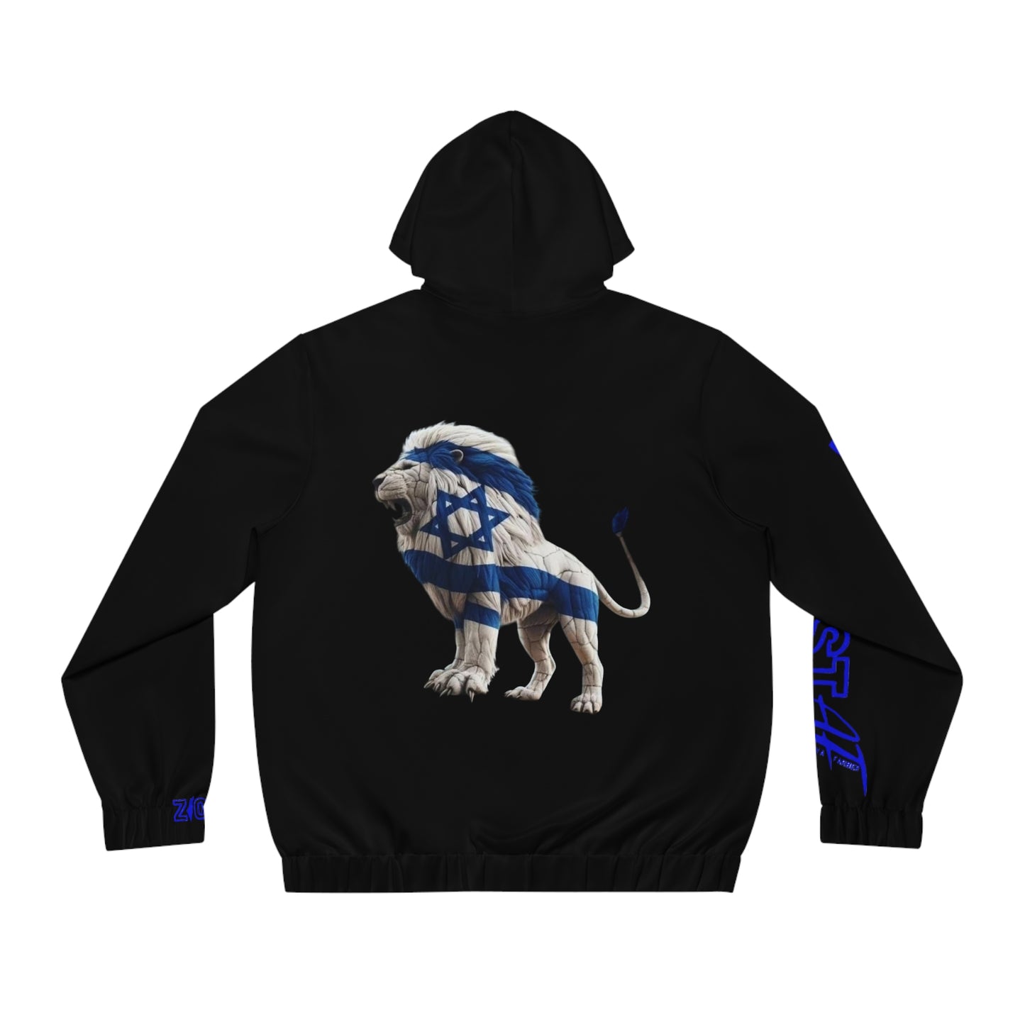 HOODIES Zionist AF Israel Lion Full-Zip Hoodie  2