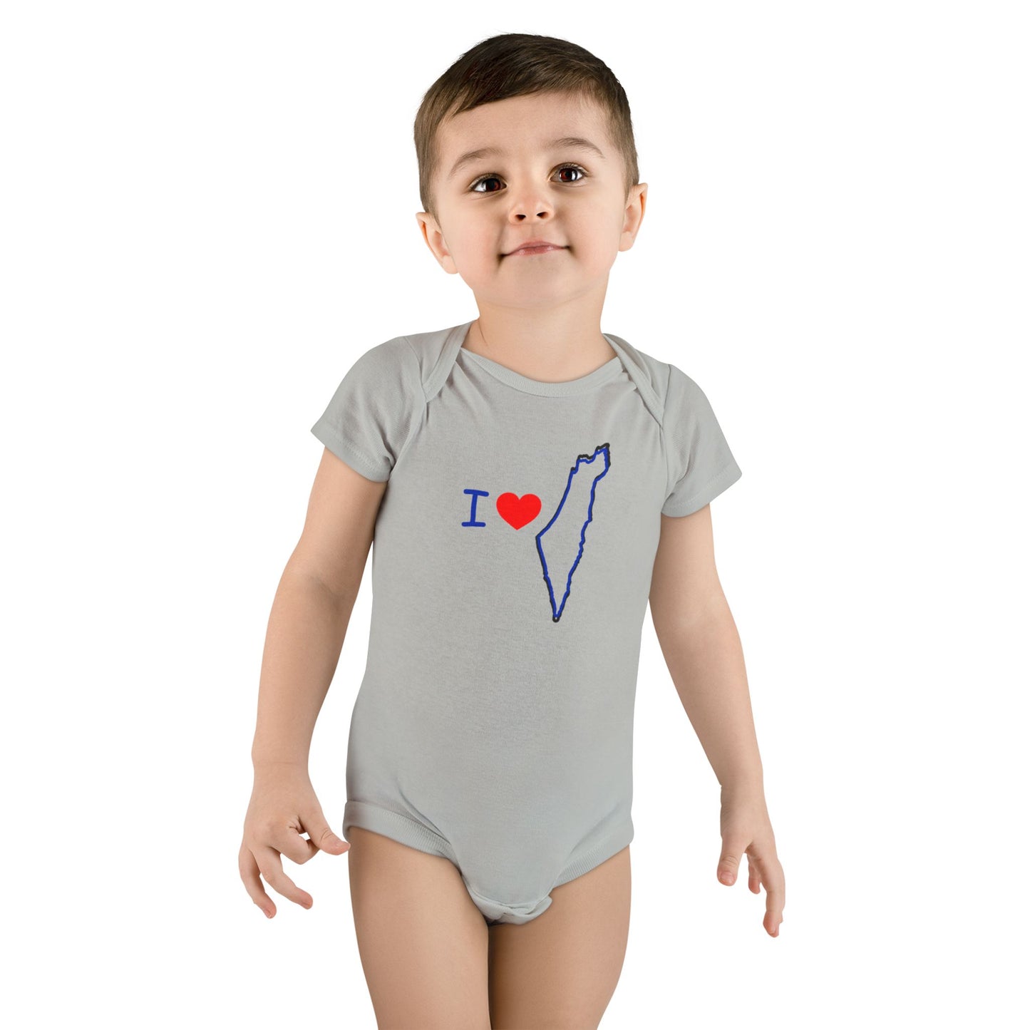 KIDS/INFANT "I Love Israel "Short Sleeve Onesie