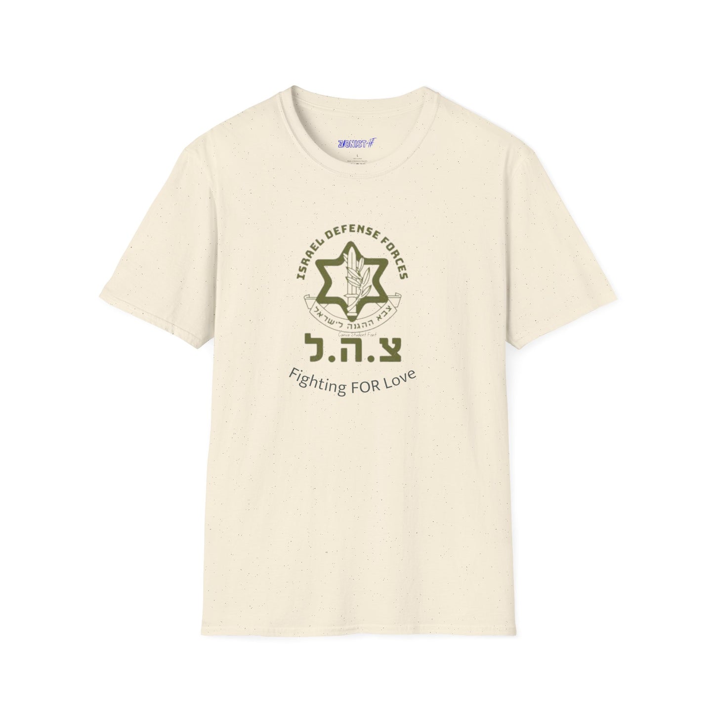 Zionist AF IDF Fighting For Love  Softstyle T-Shirt