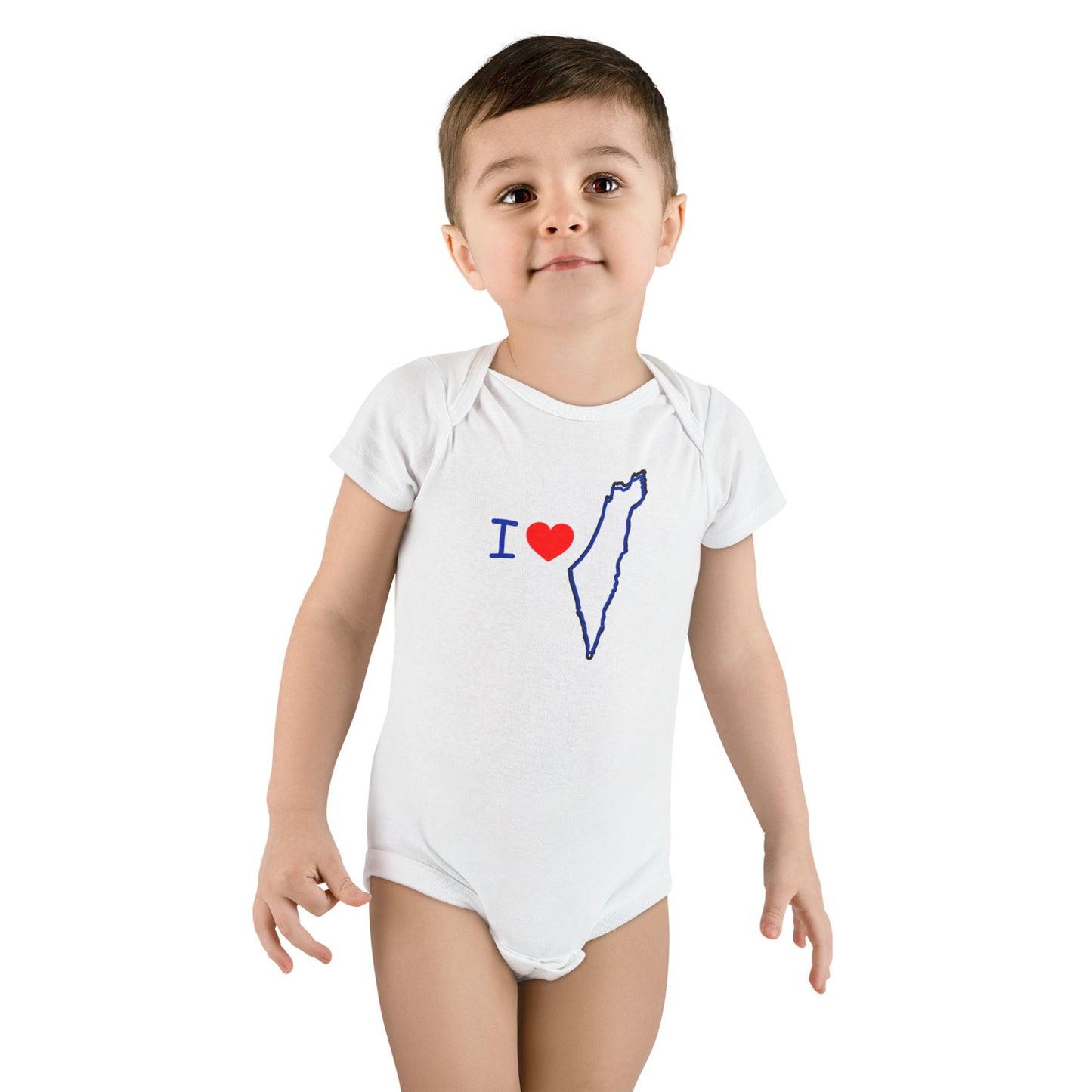 KIDS/INFANT "I Love Israel "Short Sleeve Onesie