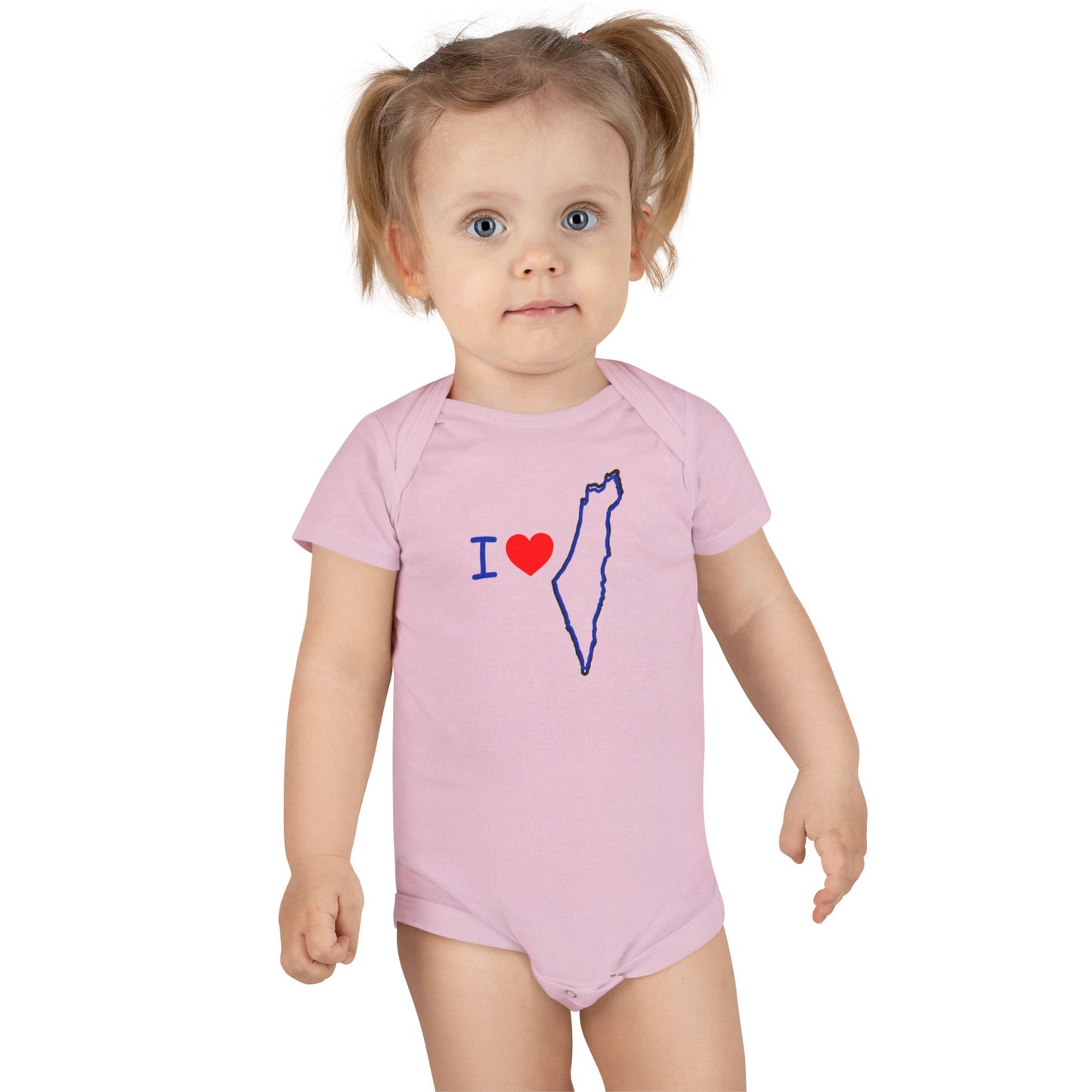 KIDS/INFANT "I Love Israel "Short Sleeve Onesie