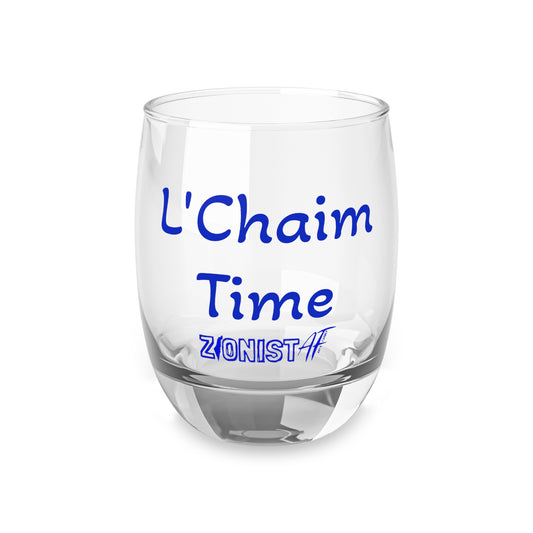 HOME DECOR Whiskey Glass Zionist AF "L'Chaim Time"