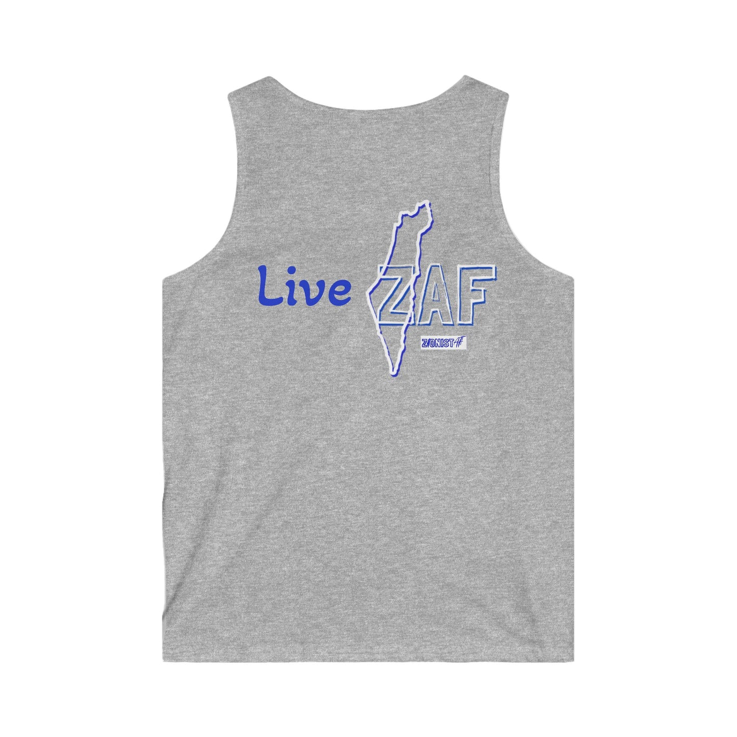 Men's "Living ZAF" Zionist AF Softstyle Tank Top