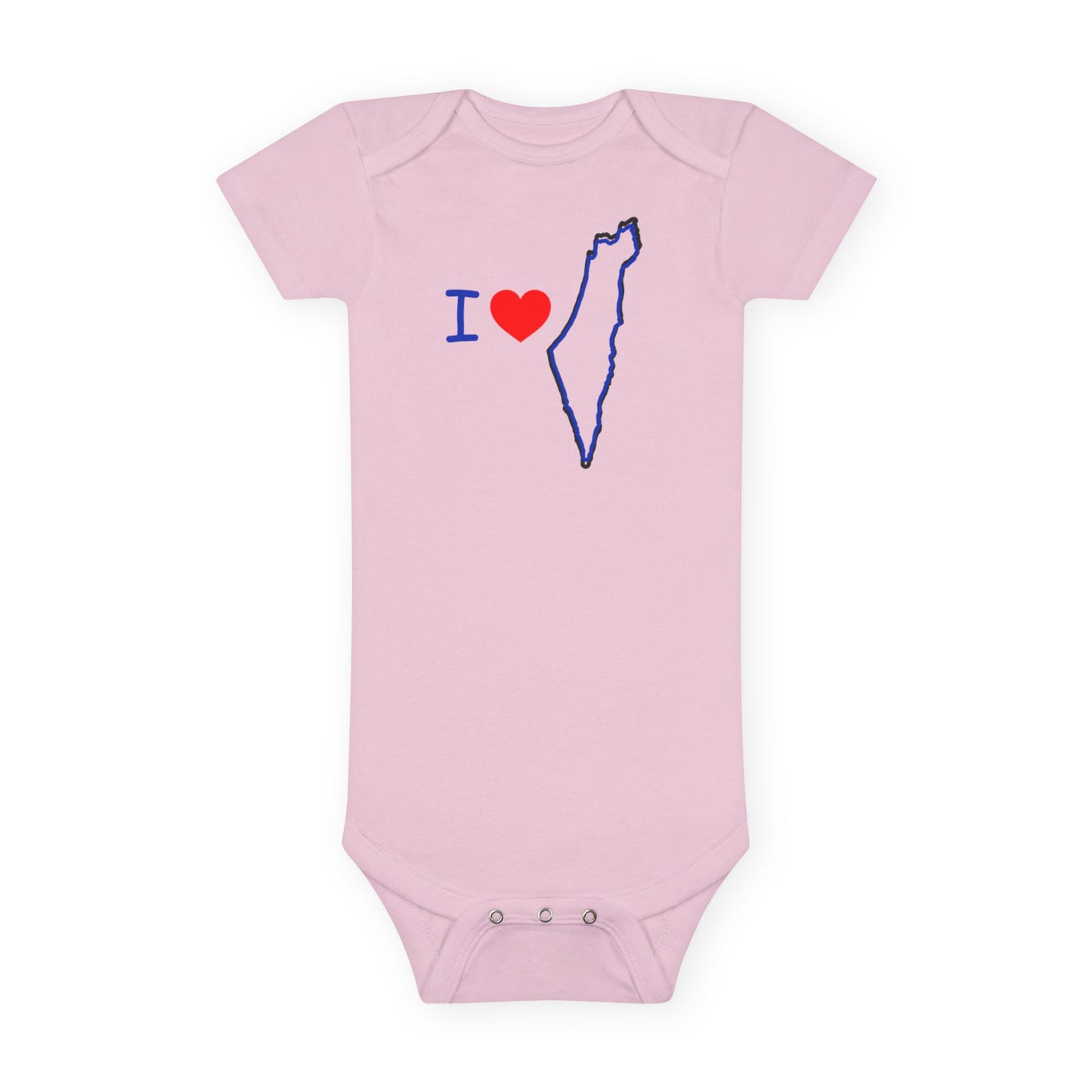 KIDS/INFANT "I Love Israel "Short Sleeve Onesie