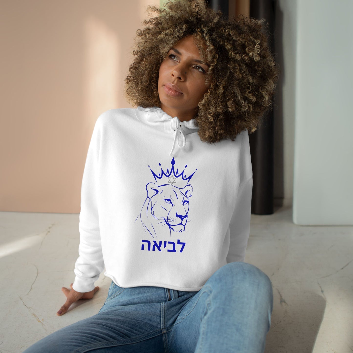 Zionist AF Lioness Crop Hoodie