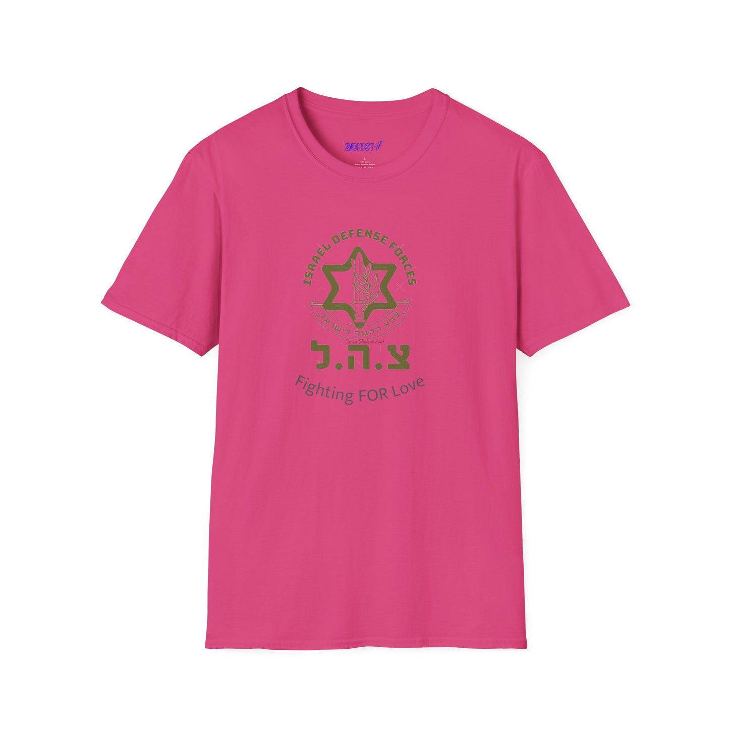 Zionist AF IDF Fighting For Love  Softstyle T-Shirt