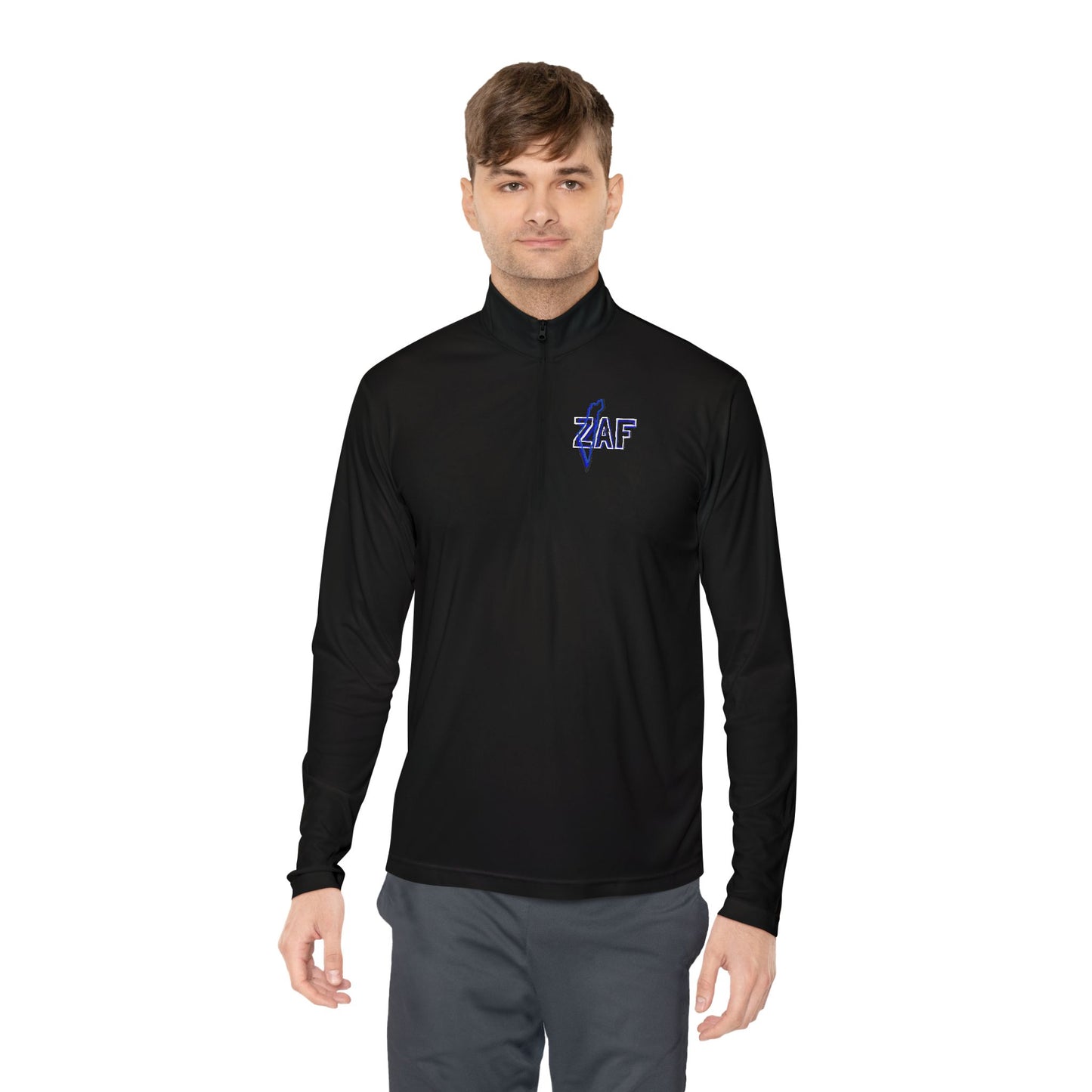 Zionist AF "From The River...Zionist AF ...ONLY way To Be" Quarter-Zip Pullover