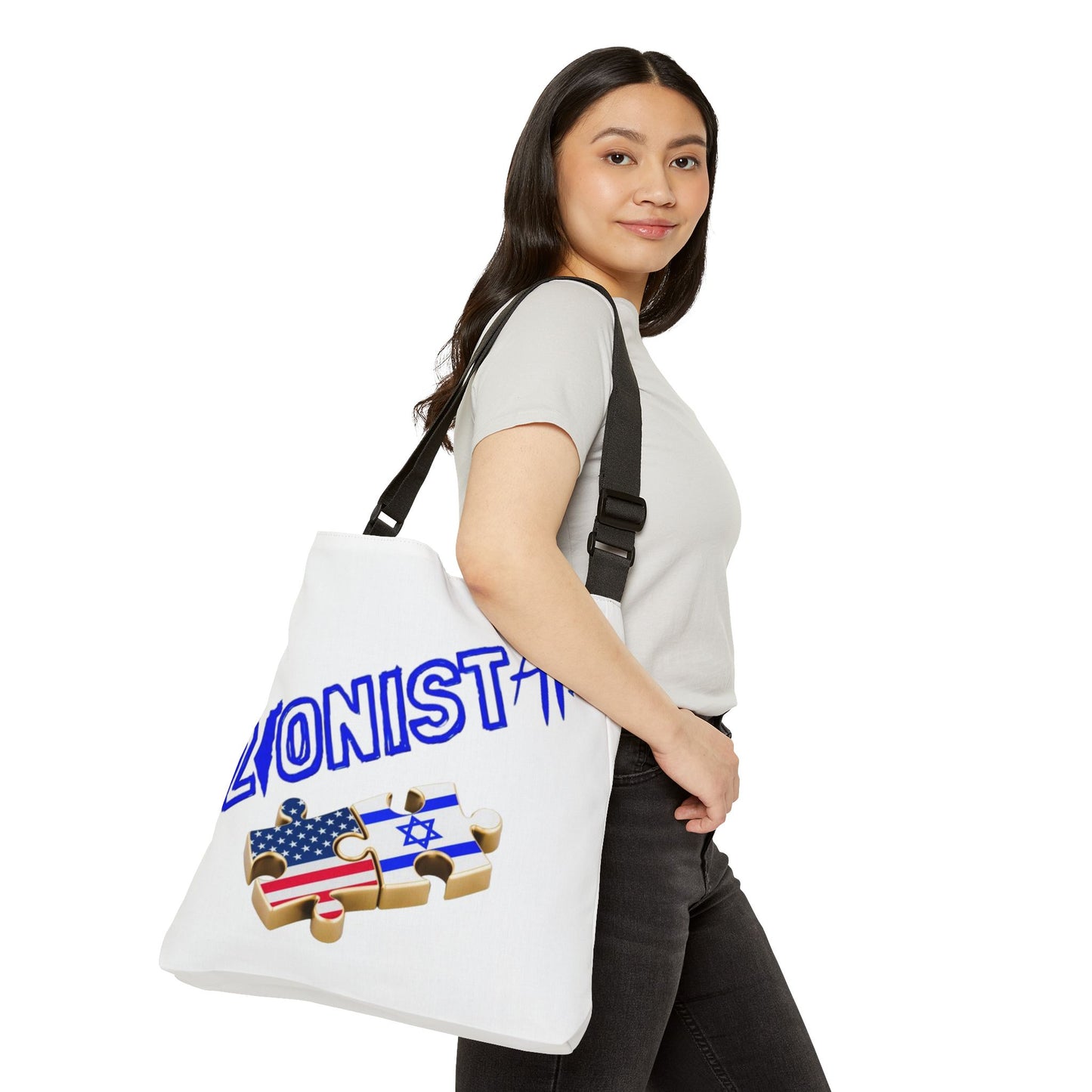 BAGS/TRAVEL Zionist AF Adjustable Tote Bag US/Israel Blue