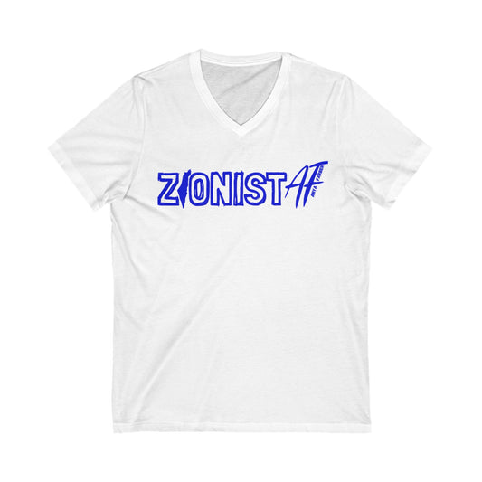 Zionist AF Jersey Short Sleeve V-Neck Tee