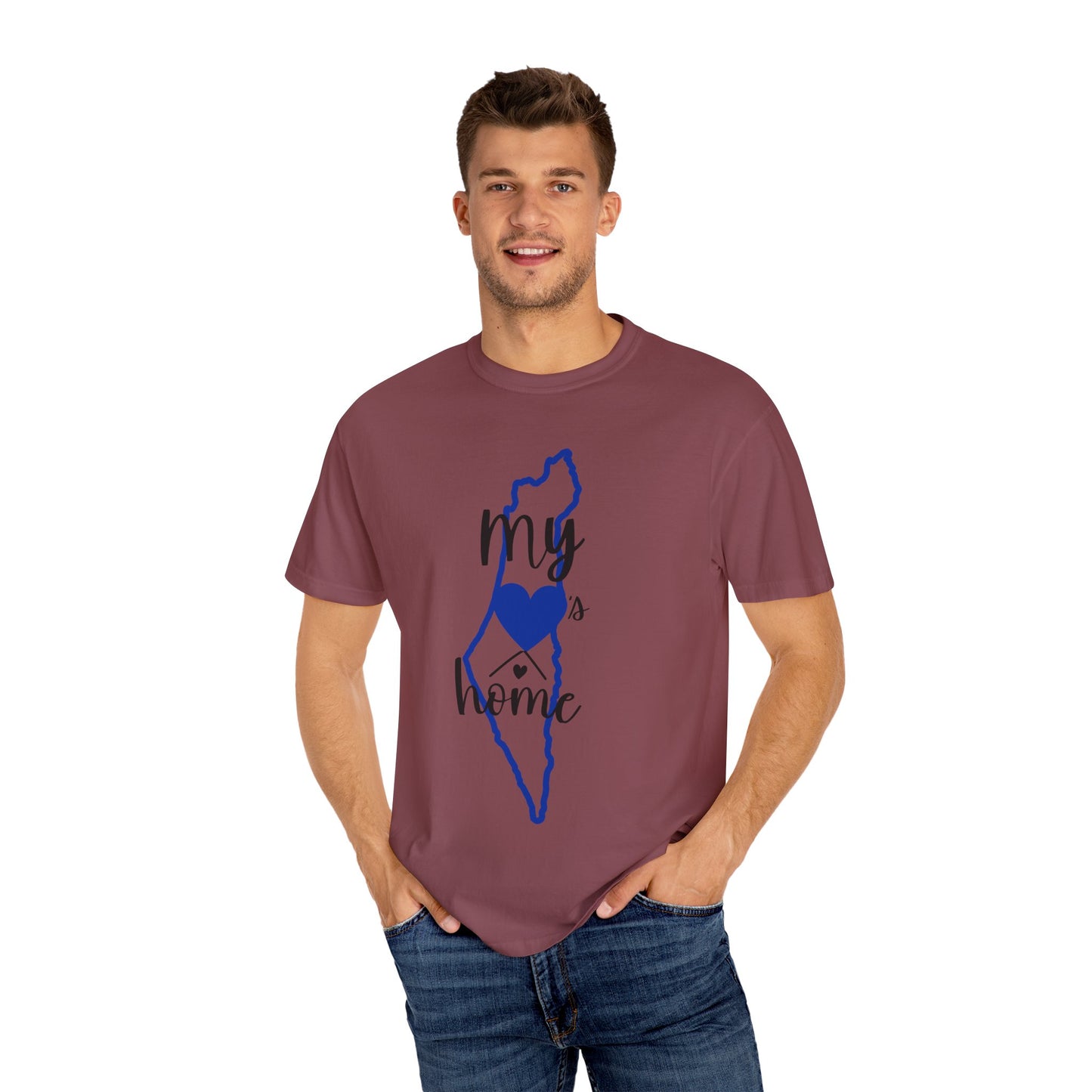 "Israel Is My Home" Unisex Garment-Dyed T-shirt by Zionist AF inspired by Hillary