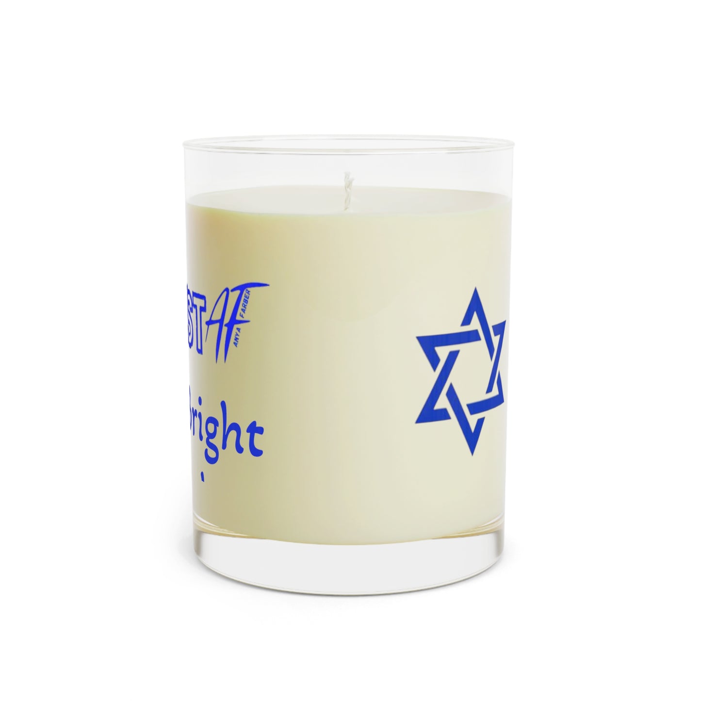 HOME DECOR CANDLES Zionist AF "shine the light" Scented Candle - Full Glass, 11oz