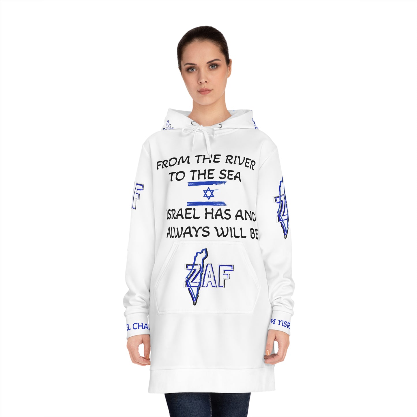 Zionist AF "ObviouslyZAF" RTS Women's Hoodie Dress (AOP)