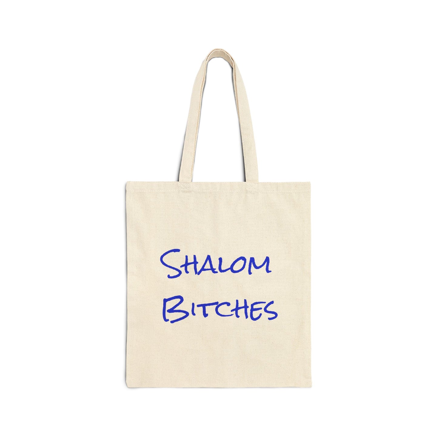 BAGS/TRAVEL Zionist AF Shalom  Bitches Cotton Canvas Tote Bag in natural and black