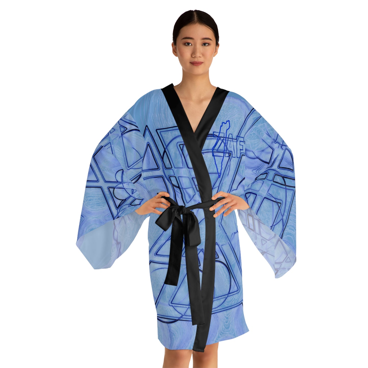 Women's Zionist AF Long Sleeve Kimono Robe (AOP)