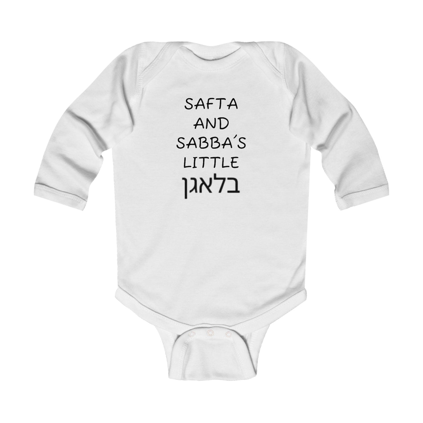 KIDS/INFANT Zionist AF "Safta and Sabba's Little Balagan"" Infant Long Sleeve Bodysuit