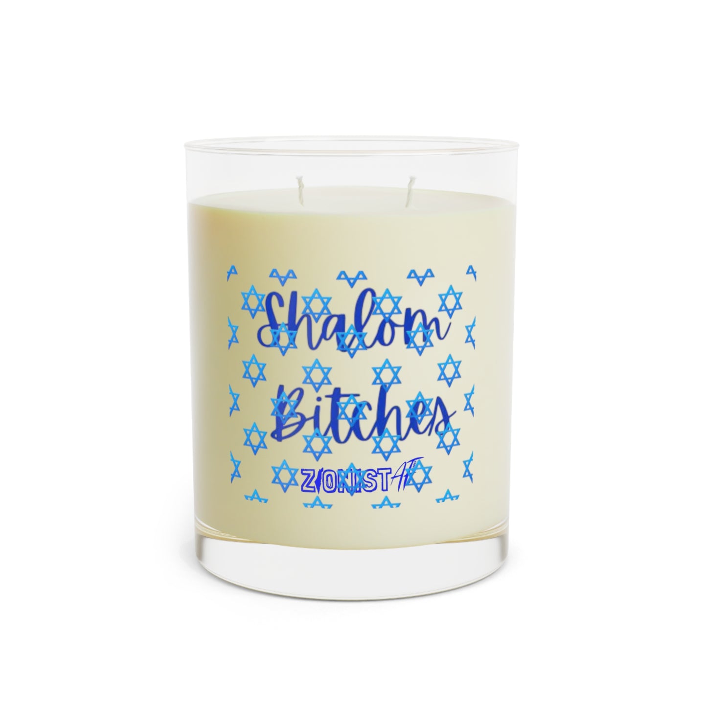 HOME DECOR Zionist AF "Shalom Bitches" Scented Candle - Full Glass, 11oz