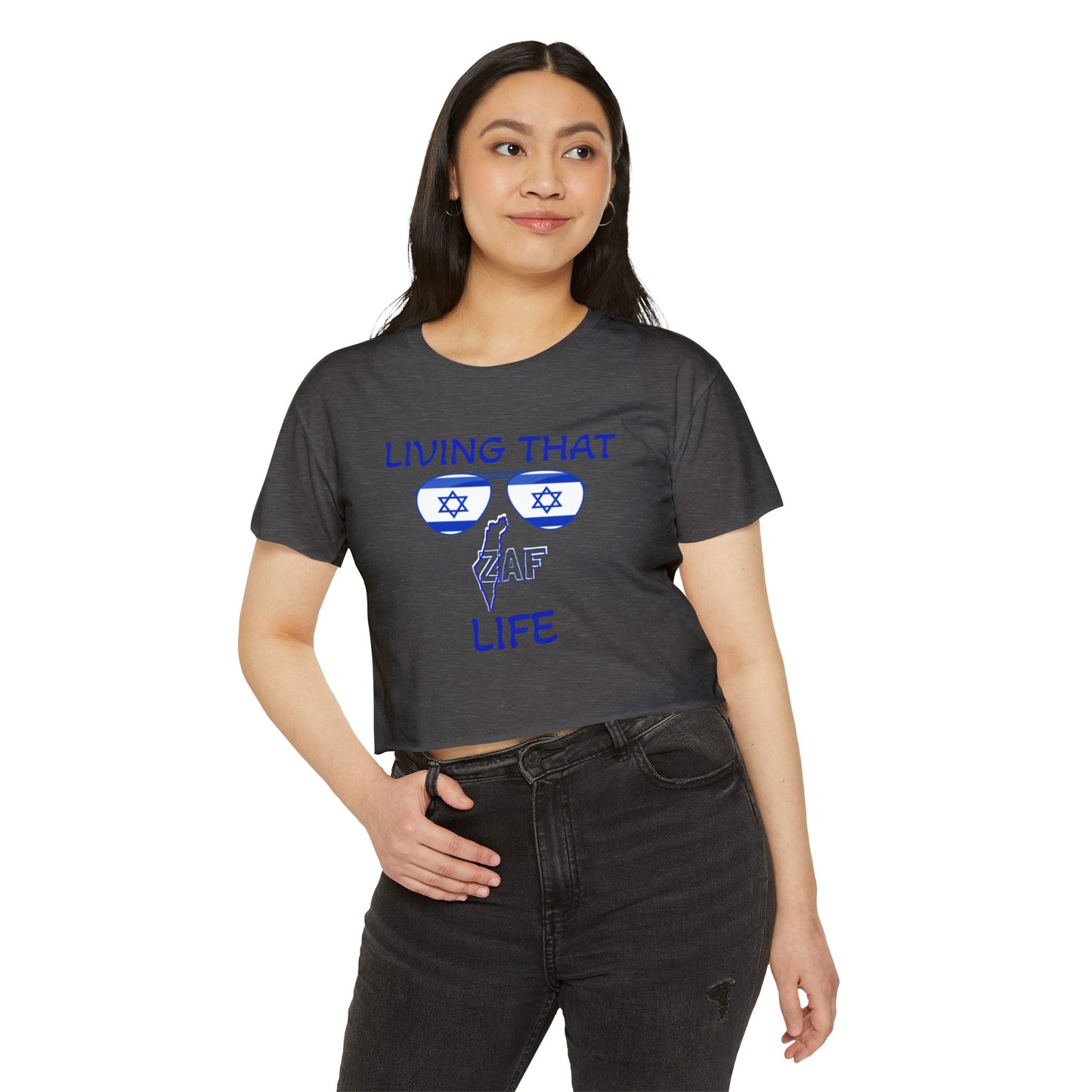 Women's Zionist AF "Living That ZAF Life" Crop Top