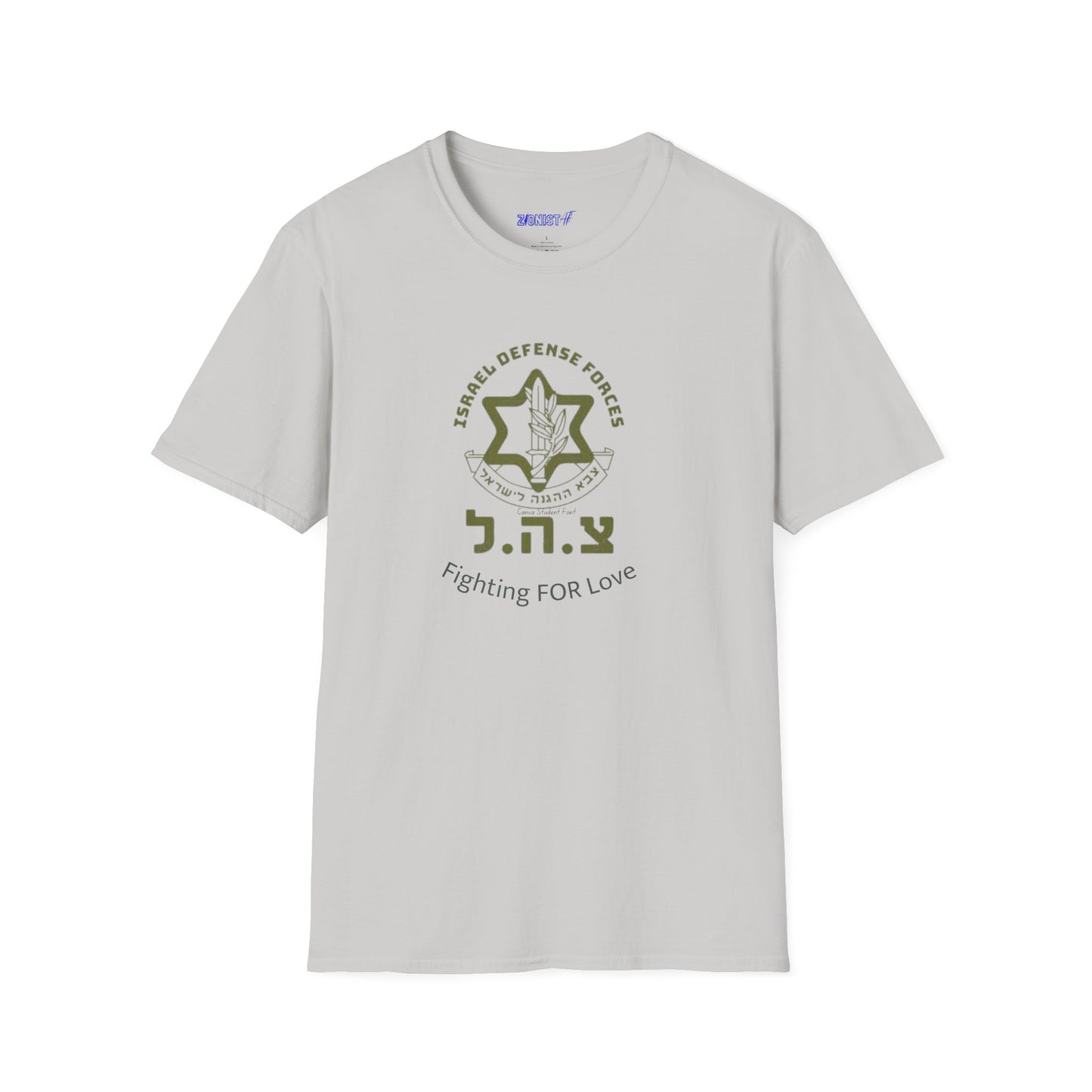 Zionist AF IDF Fighting For Love  Softstyle T-Shirt