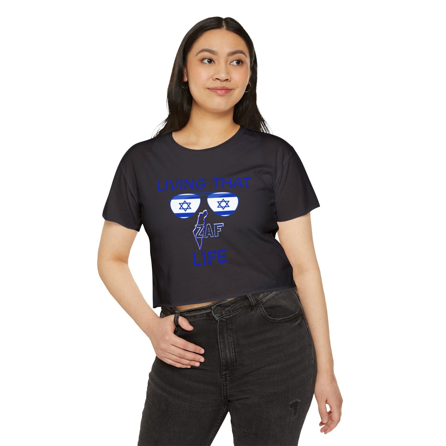 Women's Zionist AF "Living That ZAF Life" Crop Top