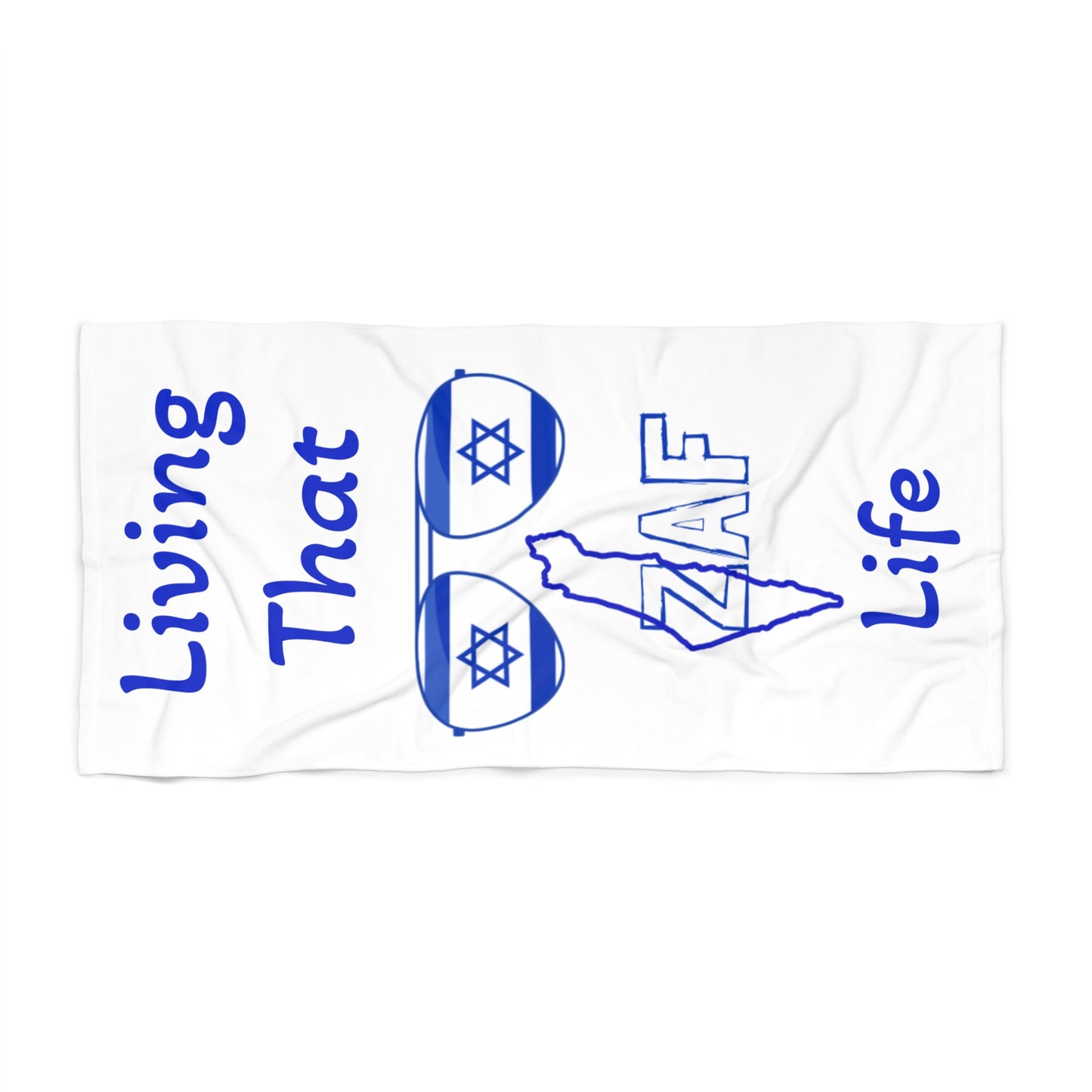 Zionist AF "Living that ZAF Life" Beach Towel