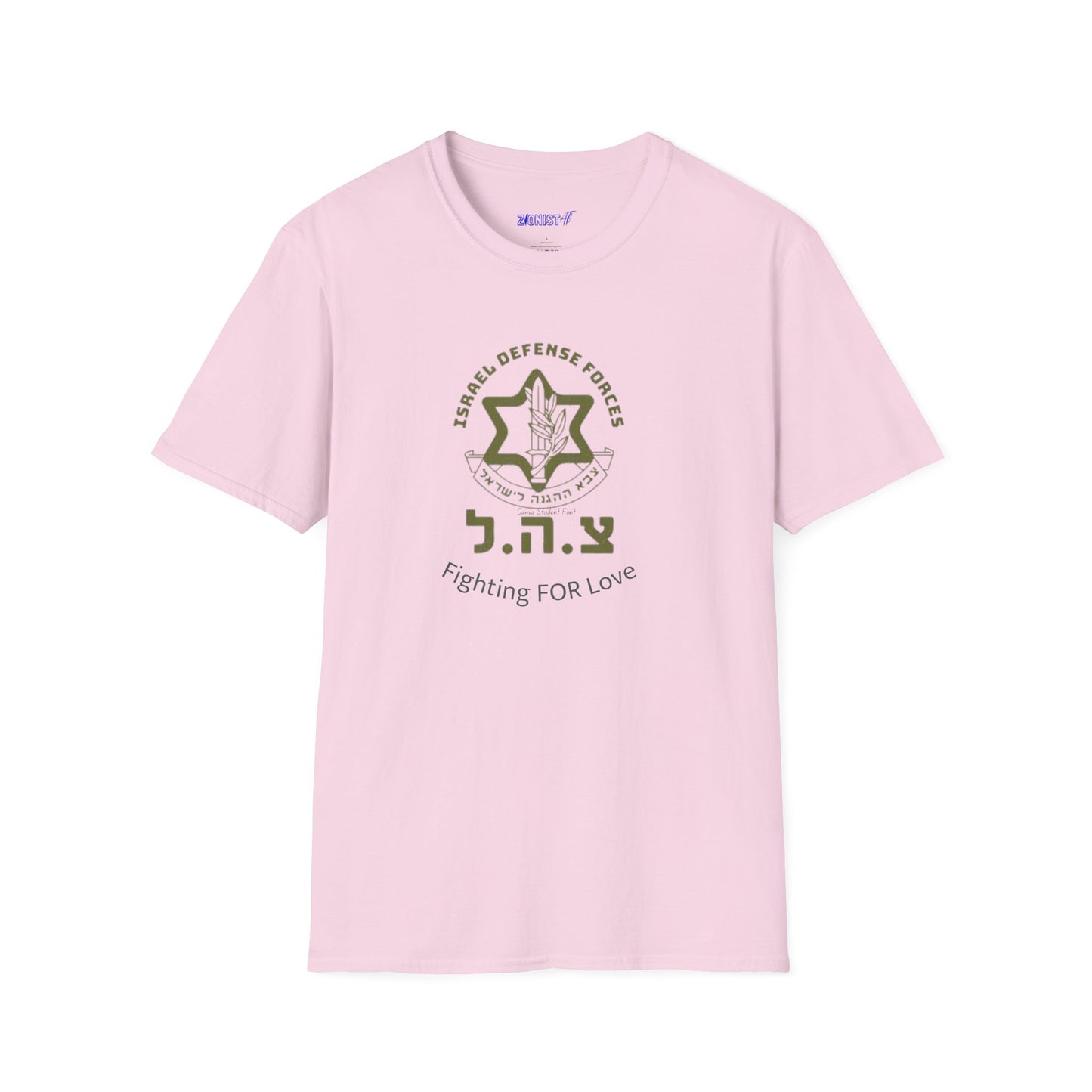 Zionist AF IDF Fighting For Love  Softstyle T-Shirt