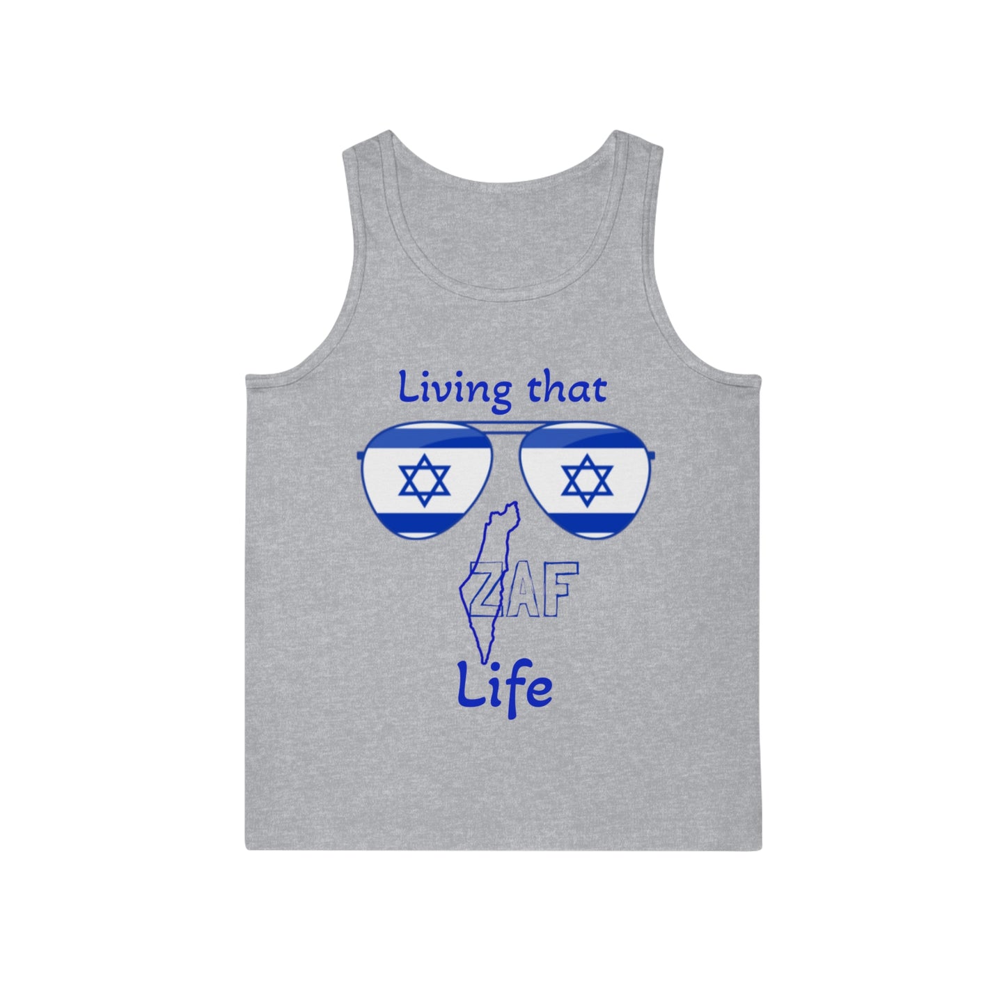 Zionist AF ZAF  Softstyle™ Tank Top one sided