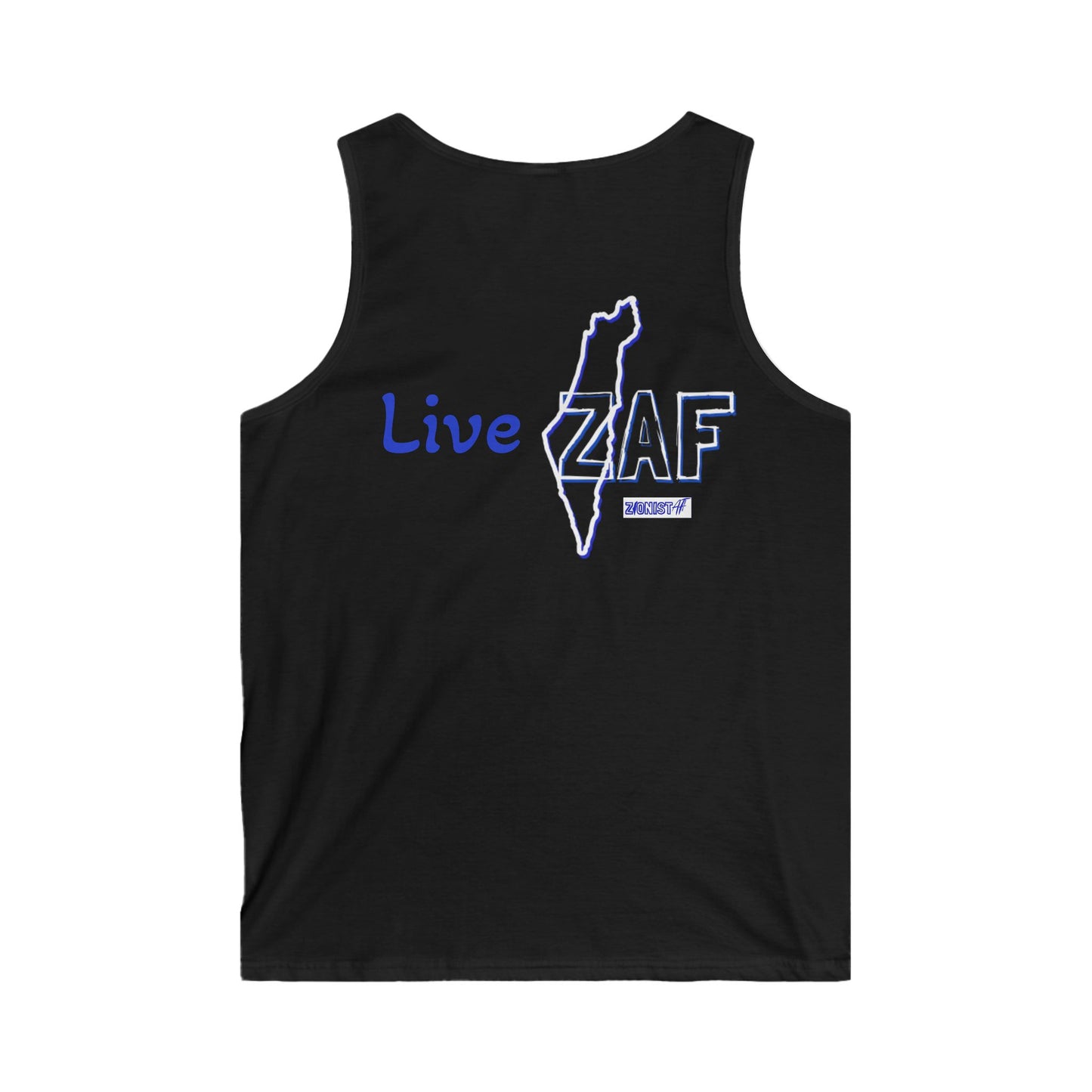 Men's "Living ZAF" Zionist AF Softstyle Tank Top