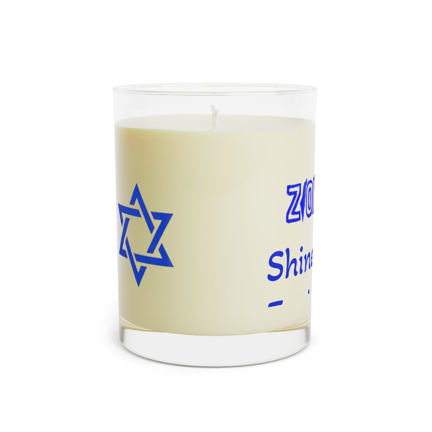 HOME DECOR CANDLES Zionist AF "shine the light" Scented Candle - Full Glass, 11oz