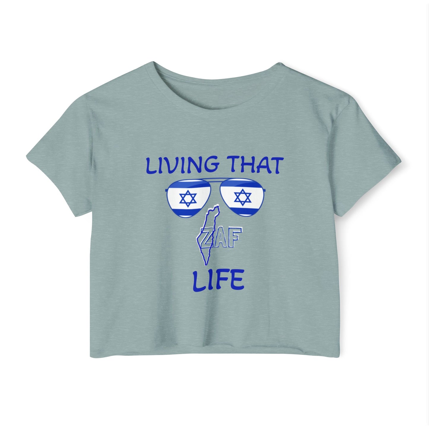 Women's Zionist AF "Living That ZAF Life" Crop Top