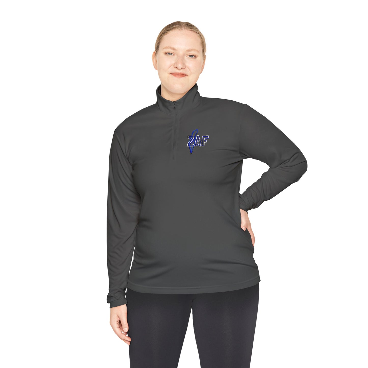 Zionist AF "From The River...Zionist AF ...ONLY way To Be" Quarter-Zip Pullover