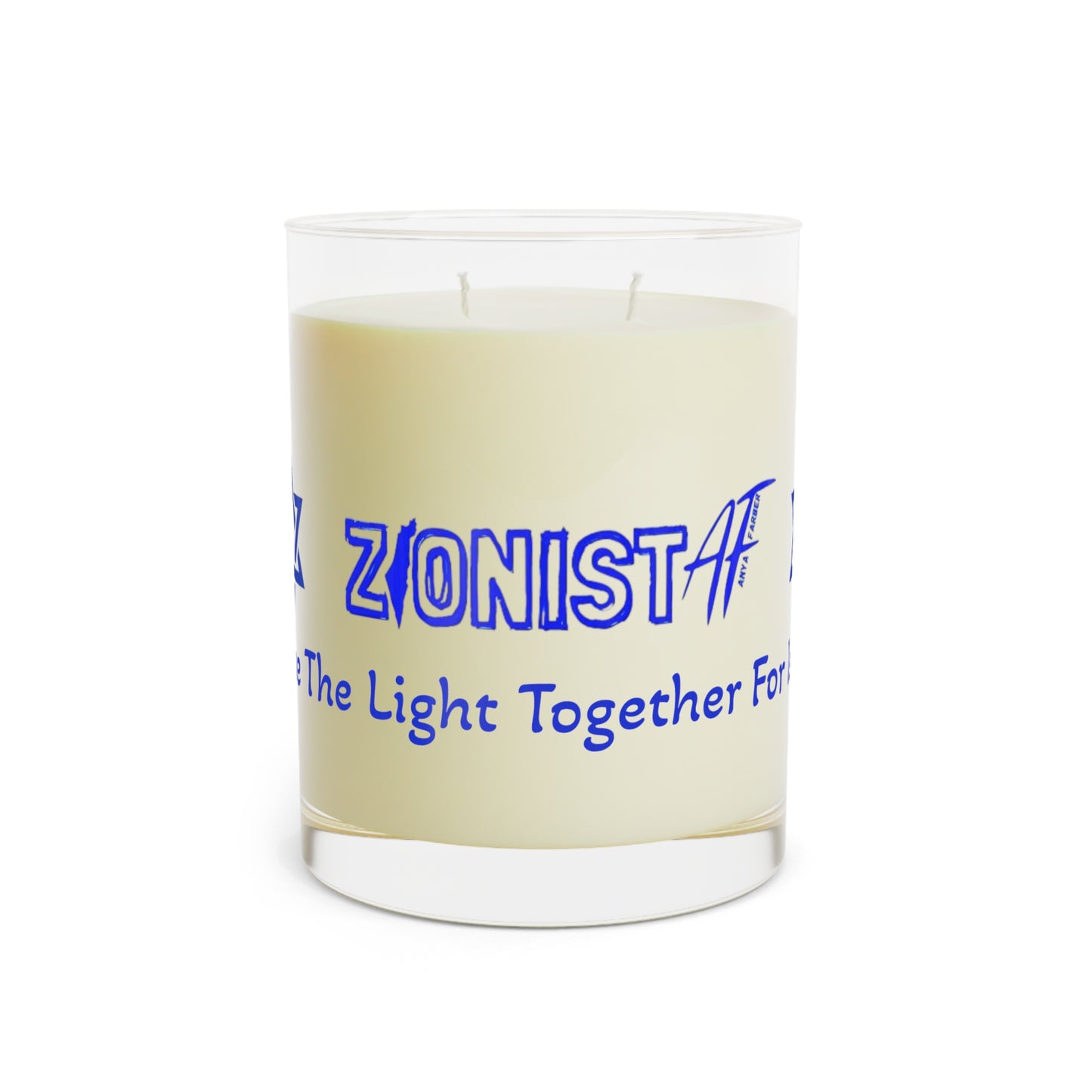 HOME DECOR CANDLES Zionist AF "shine the light" Scented Candle - Full Glass, 11oz