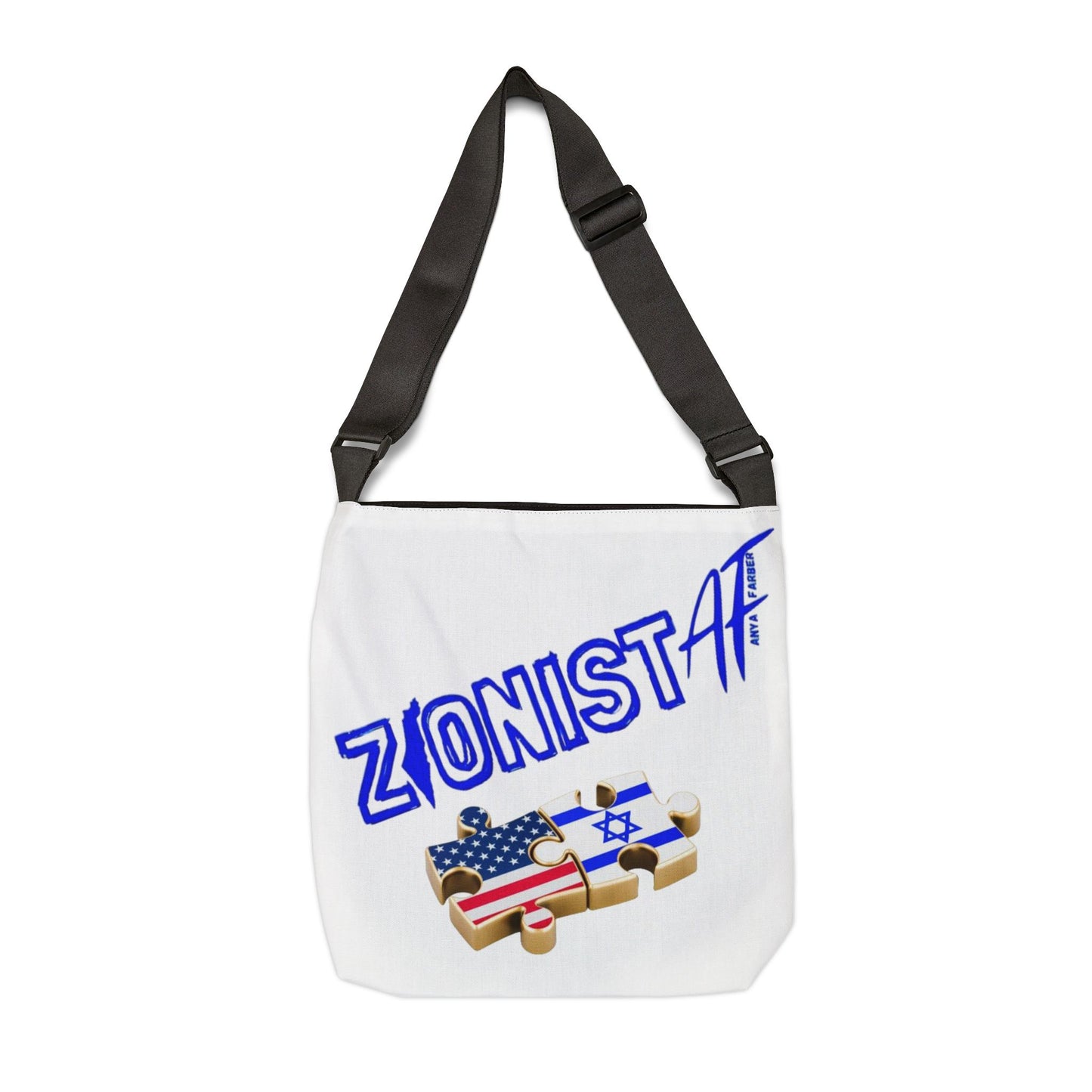 BAGS/TRAVEL Zionist AF Adjustable Tote Bag US/Israel Blue