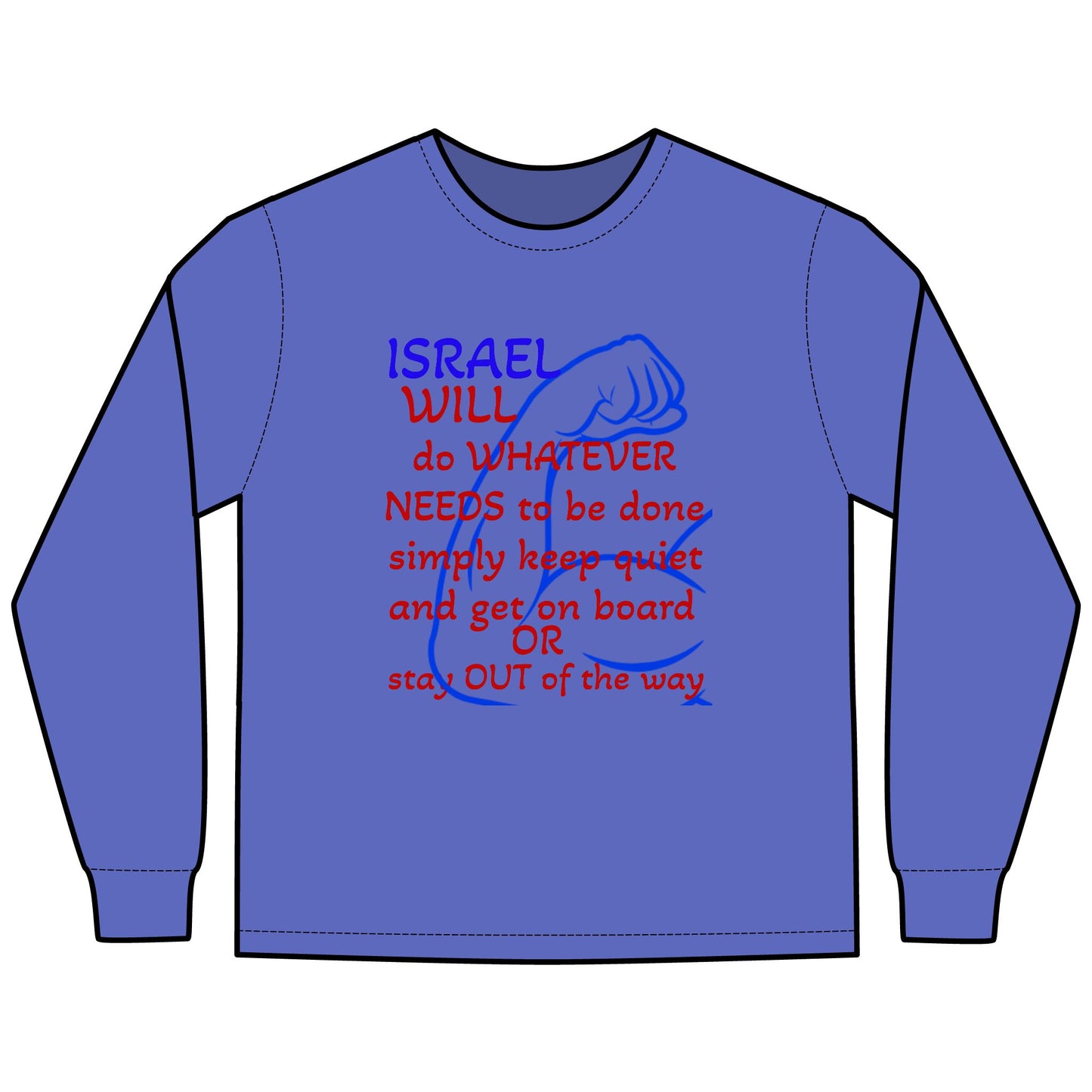 Unisex ComfortWash® Zionist AF Garment-Dyed Long Sleeve T-Shirt