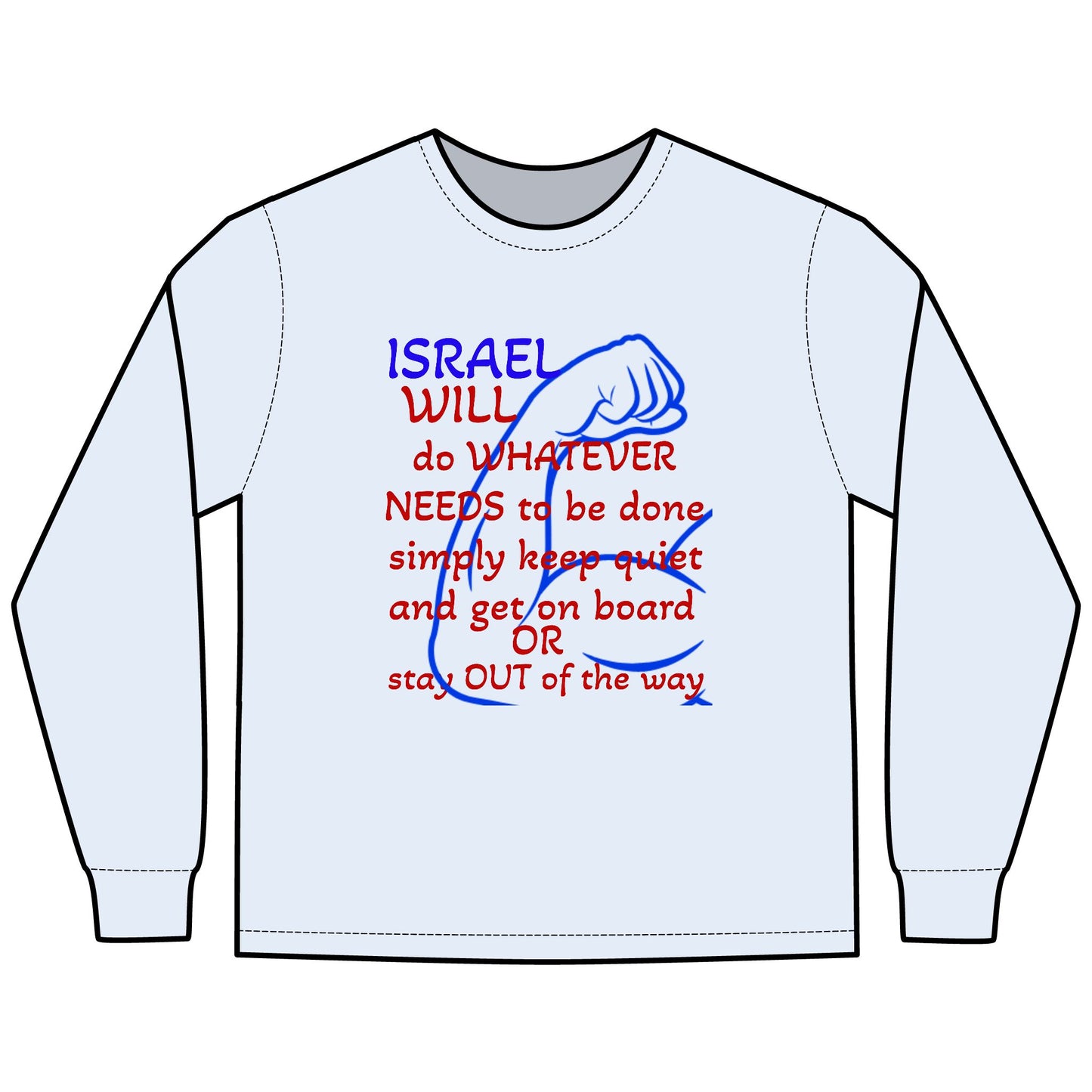 Unisex ComfortWash® Zionist AF Garment-Dyed Long Sleeve T-Shirt