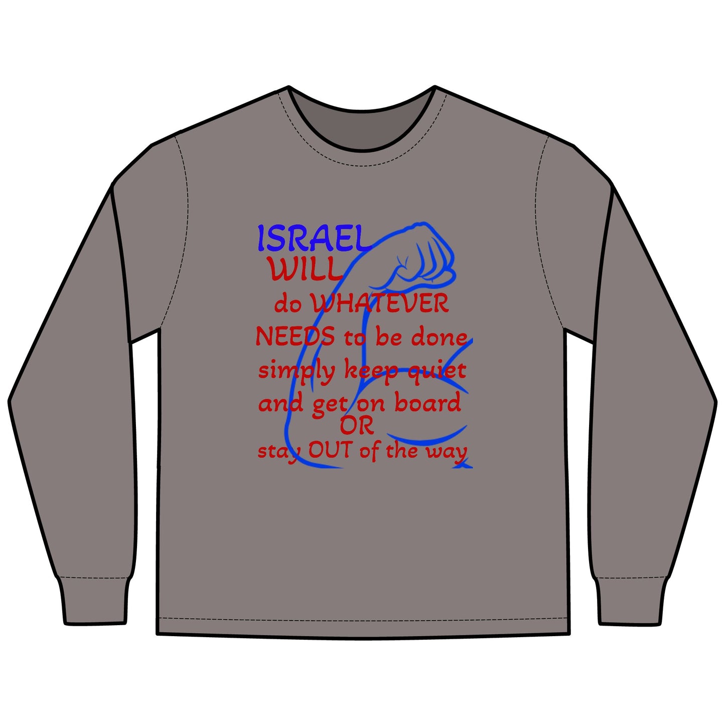 Unisex ComfortWash® Zionist AF Garment-Dyed Long Sleeve T-Shirt