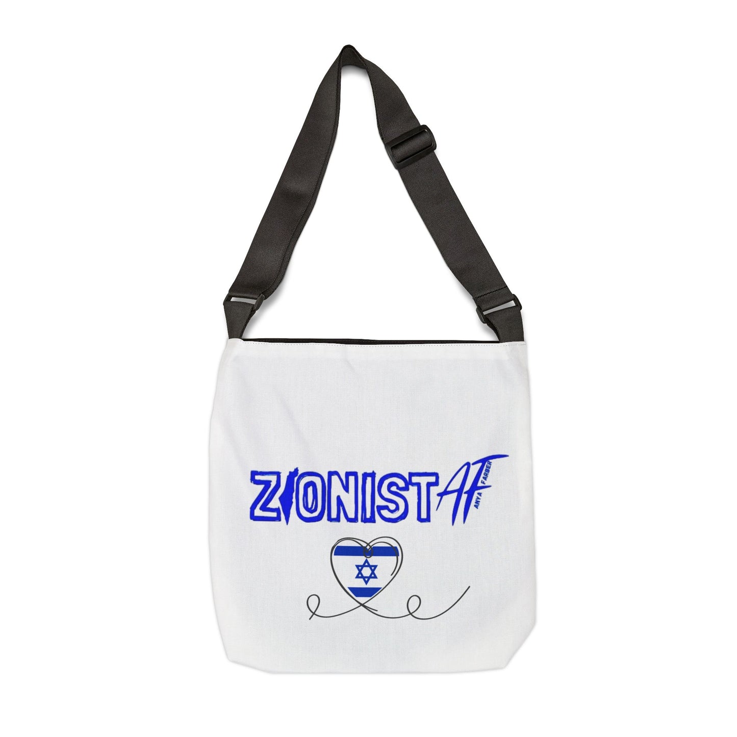 BAGS/TRAVEL Zionist AF "Map and Star "Adjustable Tote Bag