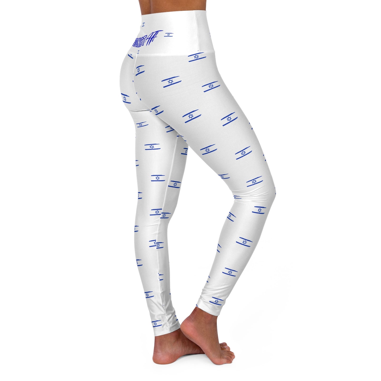 Zionist AF flag High Waisted Yoga Leggings