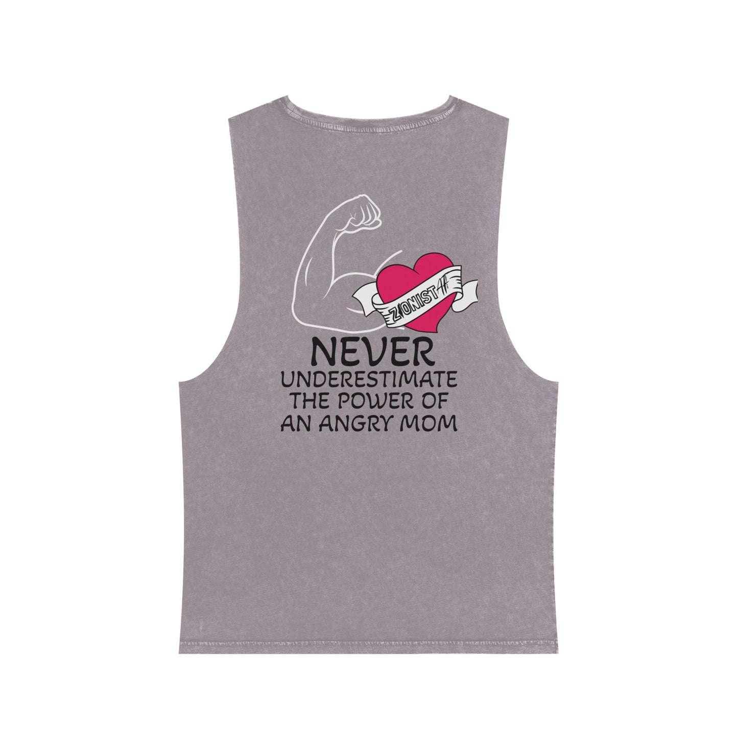 Zionist AF "All It Takes Is An Angry Mom " Stonewash Tank Top