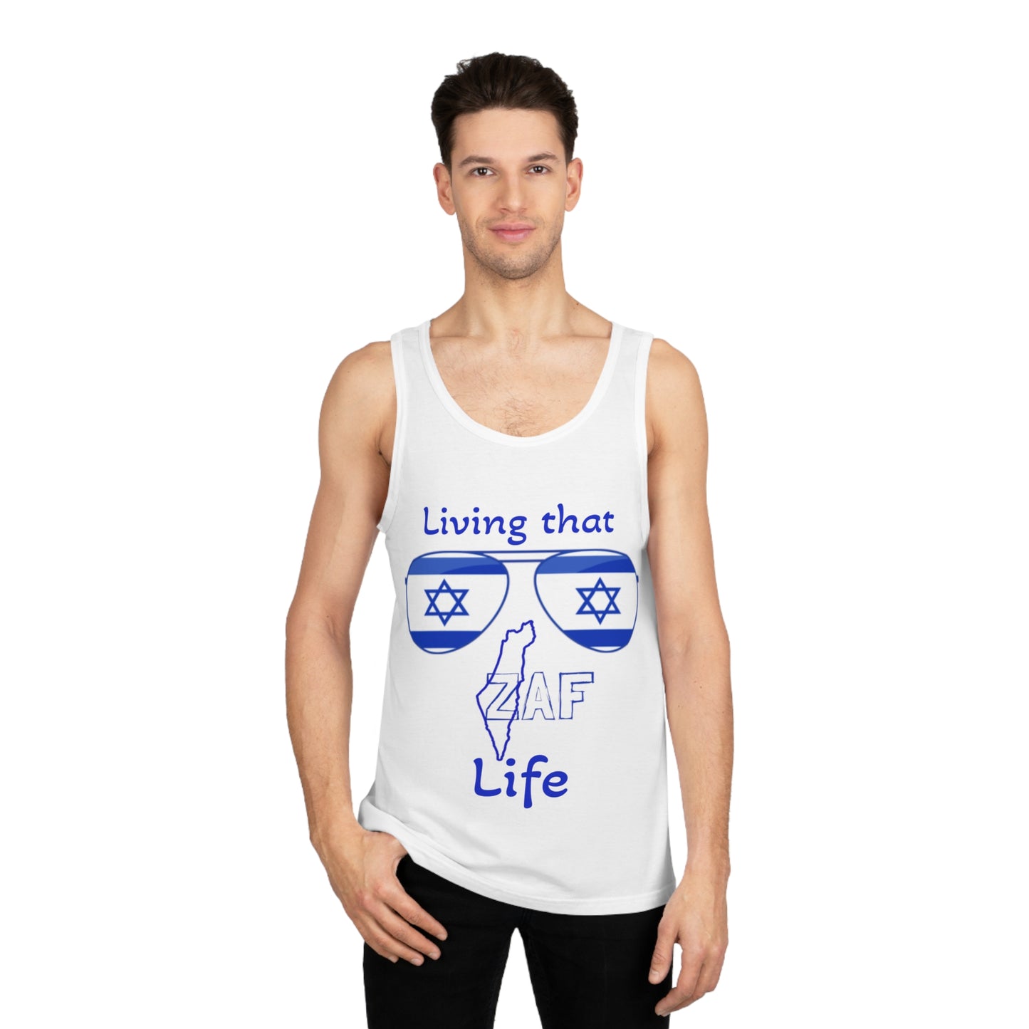 Zionist AF ZAF  Softstyle™ Tank Top one sided