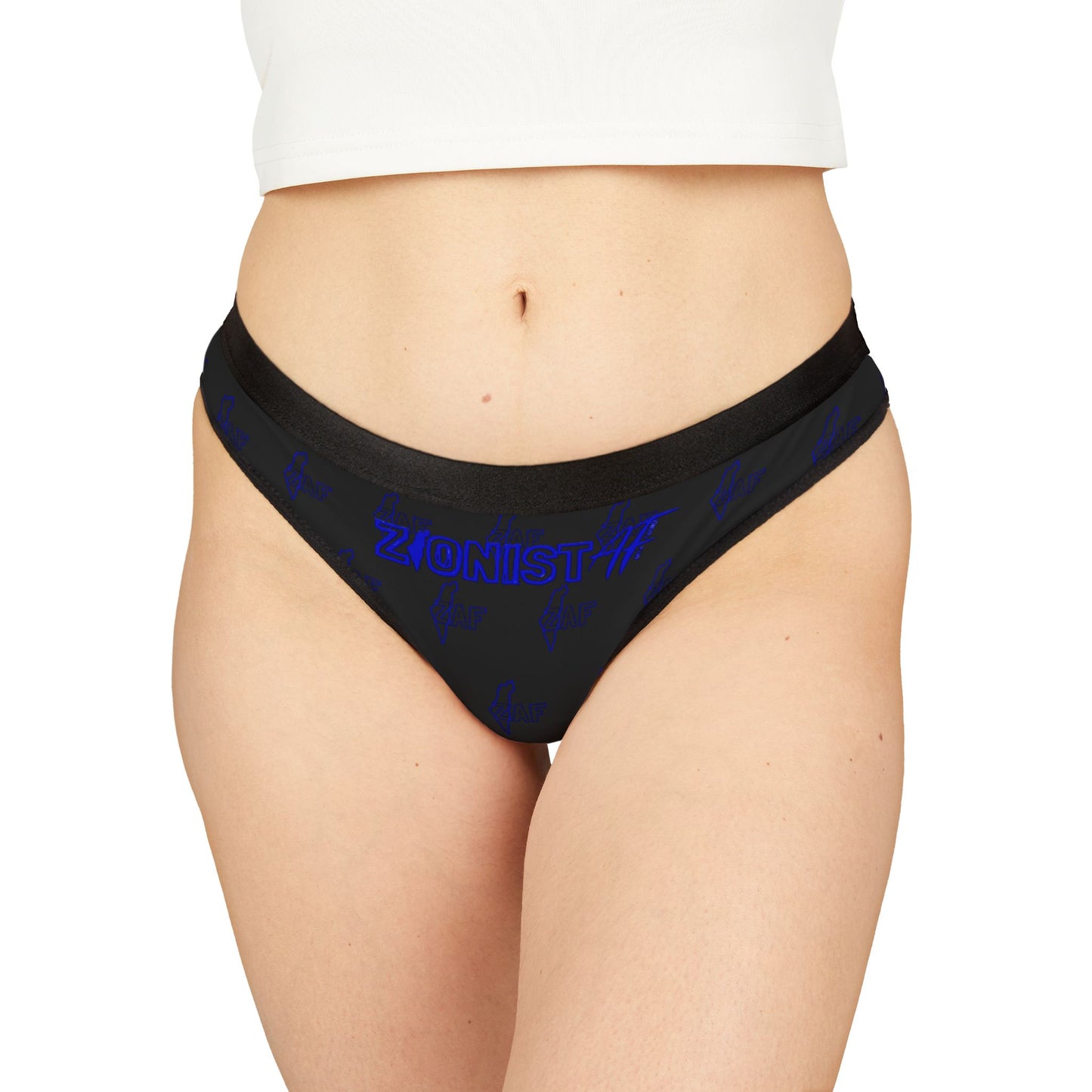 UNDERWEAR Zionist AF Women's Thongs (AOP)