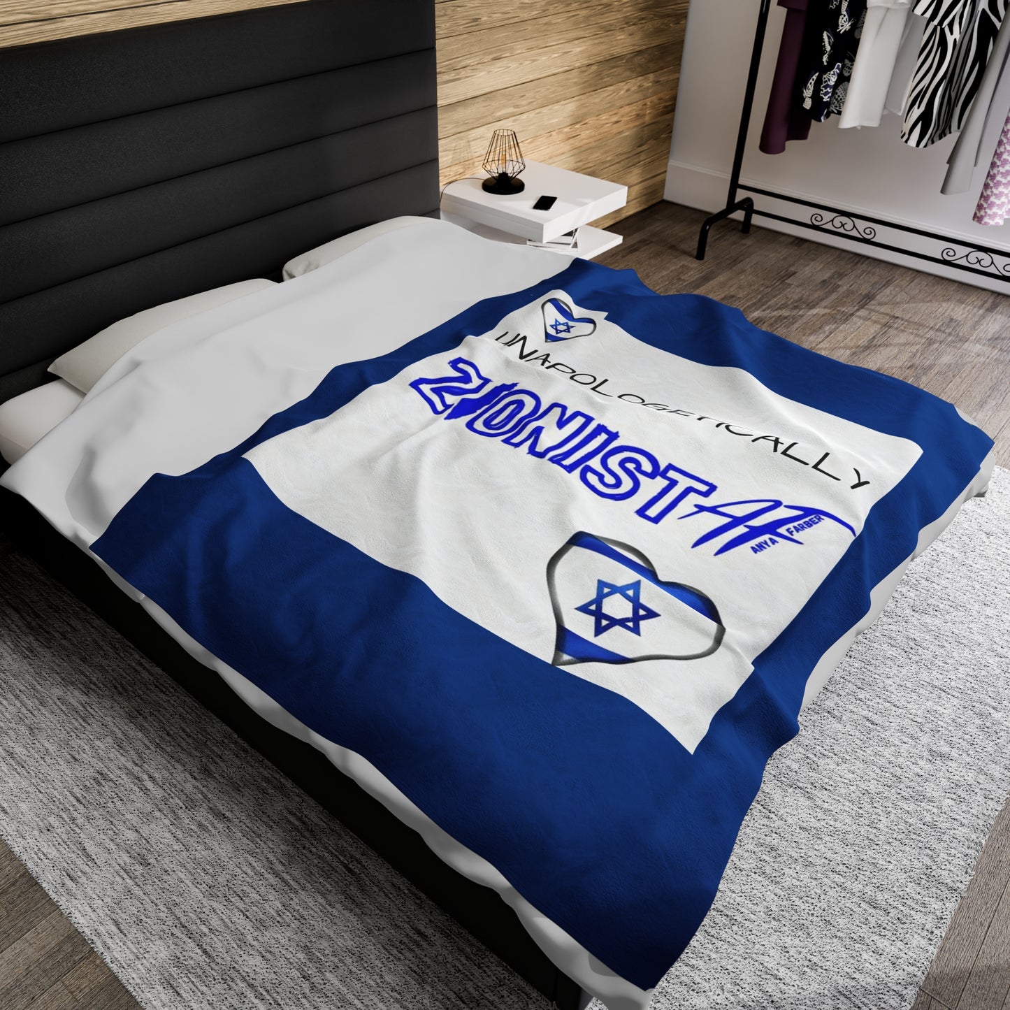 Zionist AF Velveteen Plush Blanket