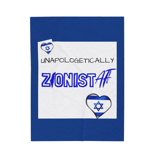 Zionist AF Velveteen Plush Blanket