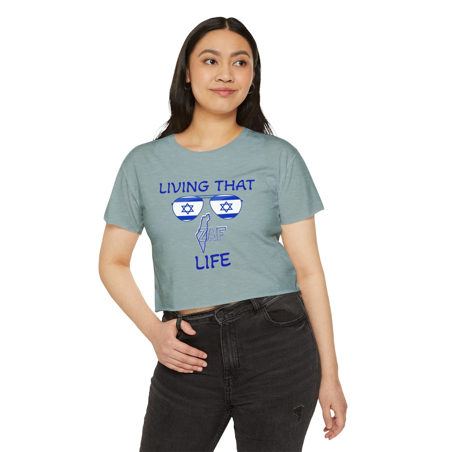 Women's Zionist AF "Living That ZAF Life" Crop Top