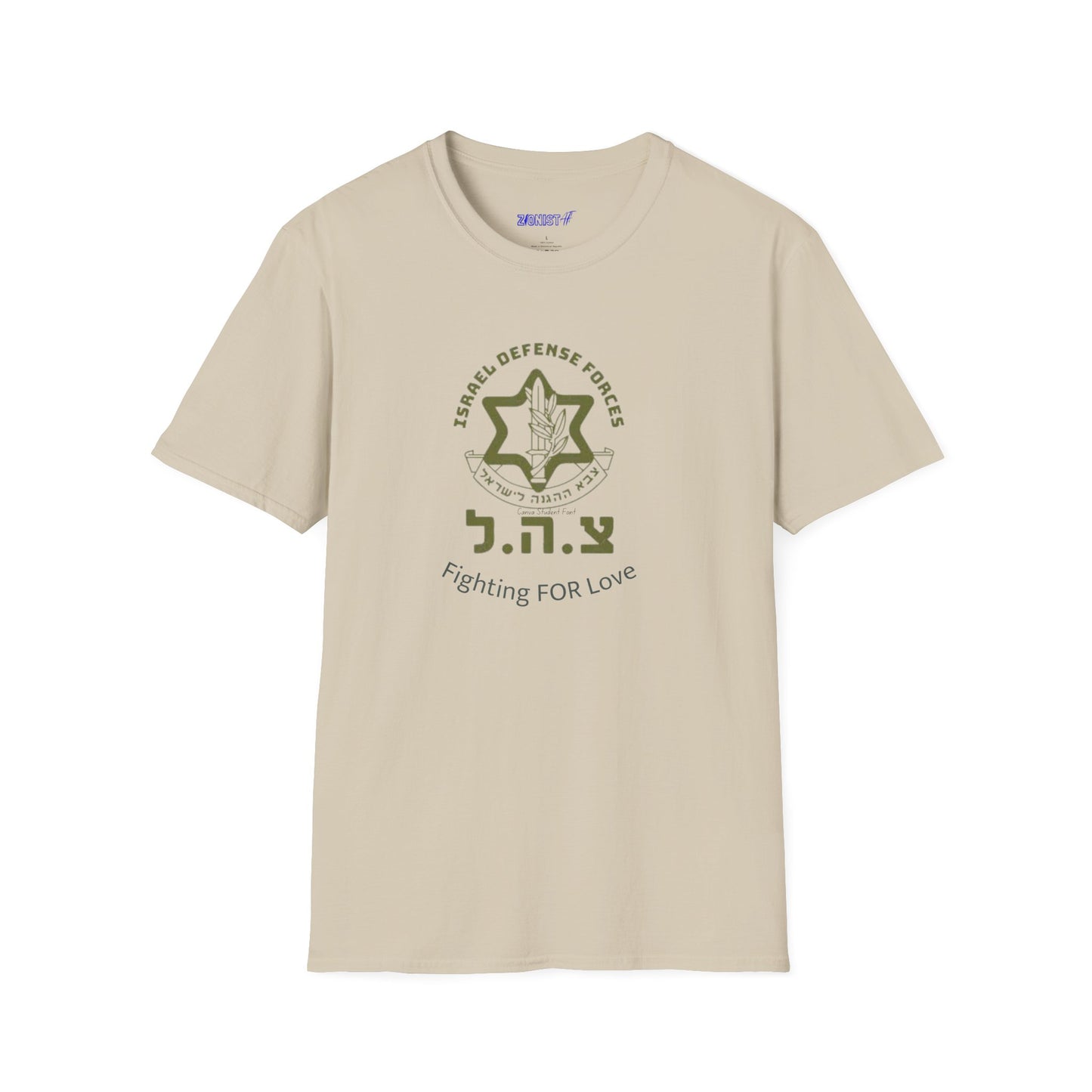 Zionist AF IDF Fighting For Love  Softstyle T-Shirt