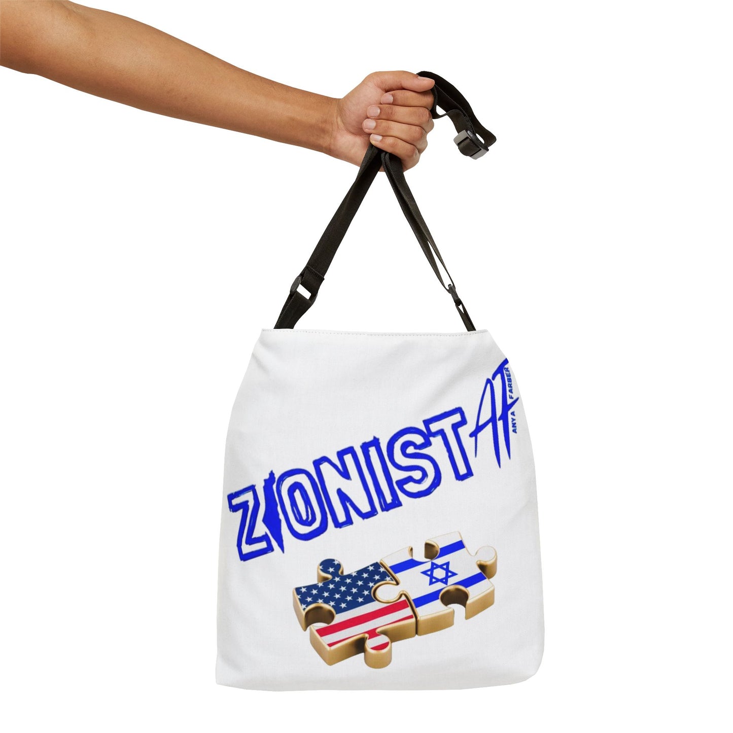 BAGS/TRAVEL Zionist AF Adjustable Tote Bag US/Israel Blue