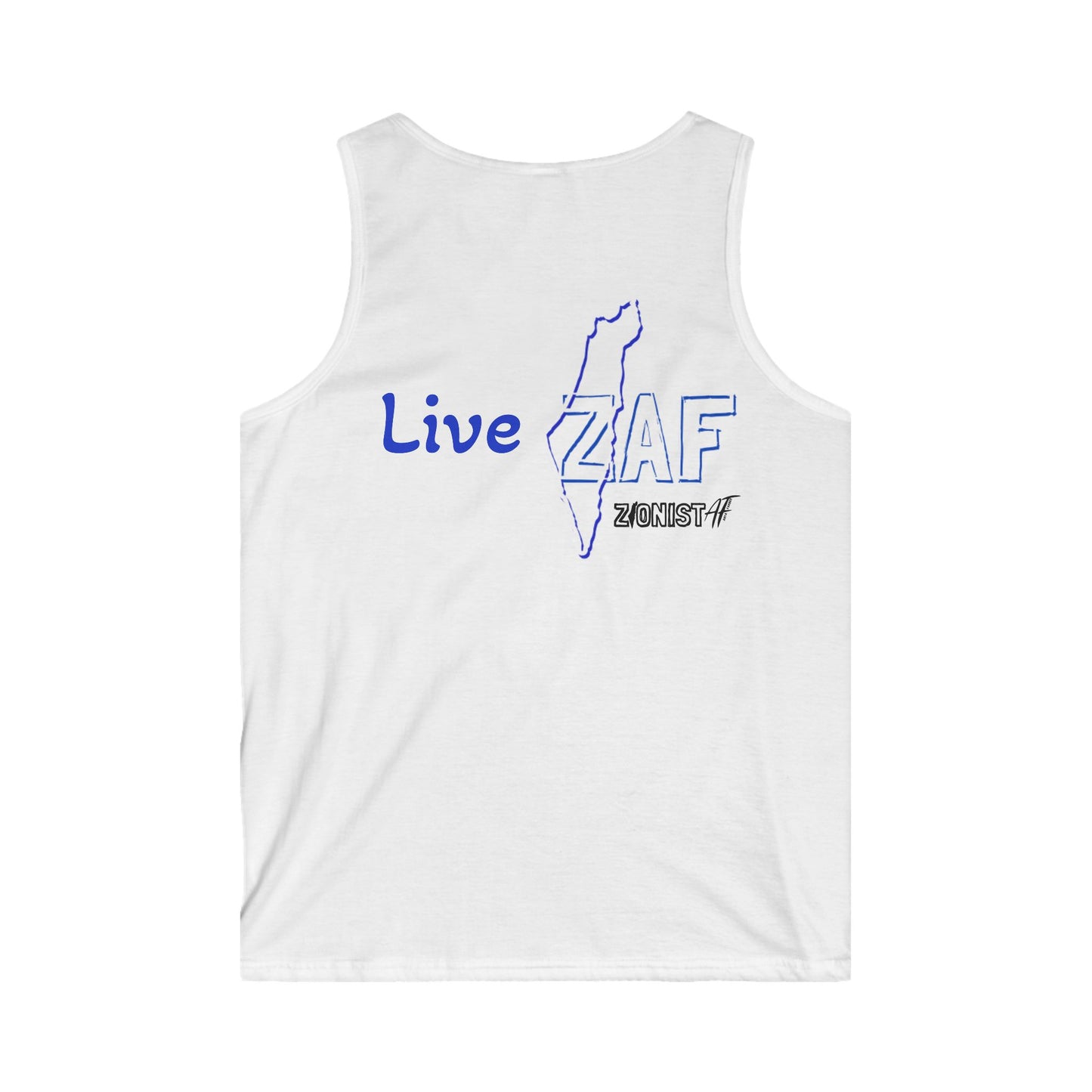 Men's "Living ZAF" Zionist AF Softstyle Tank Top